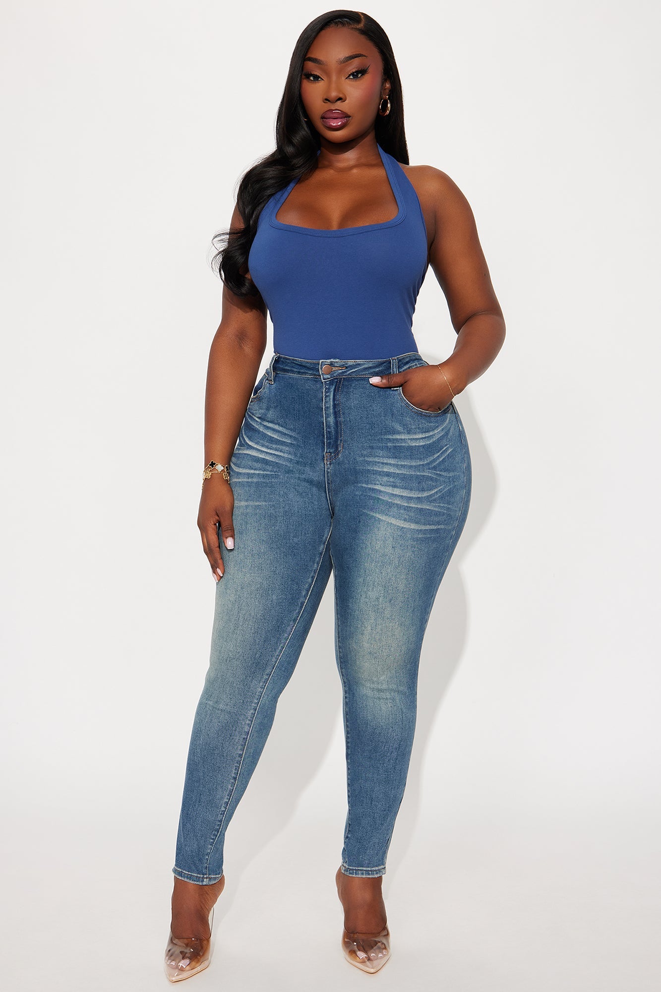Day In The Life Halter Top - Denim