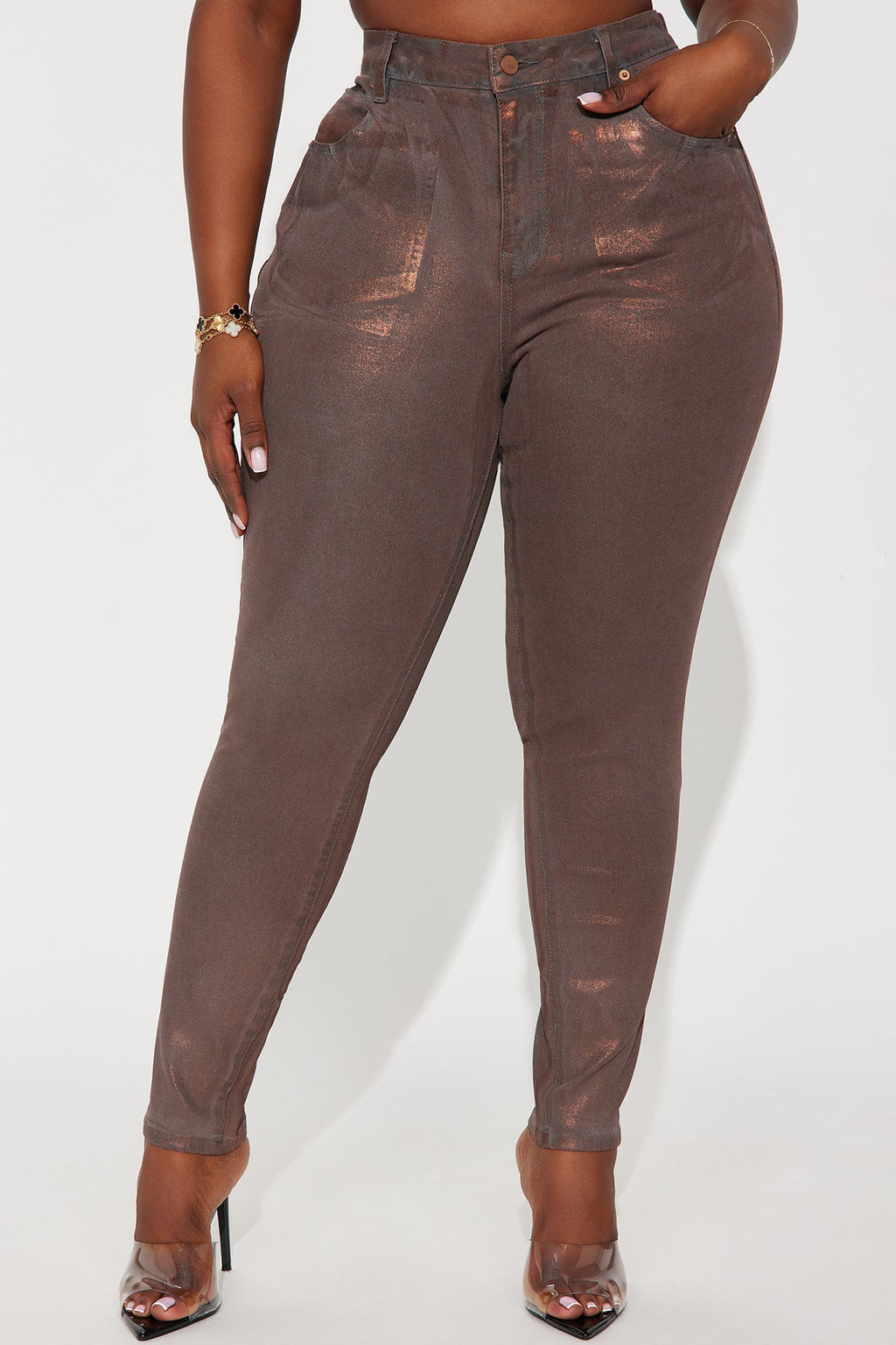 Shine My Light Skinny Jean - Brown