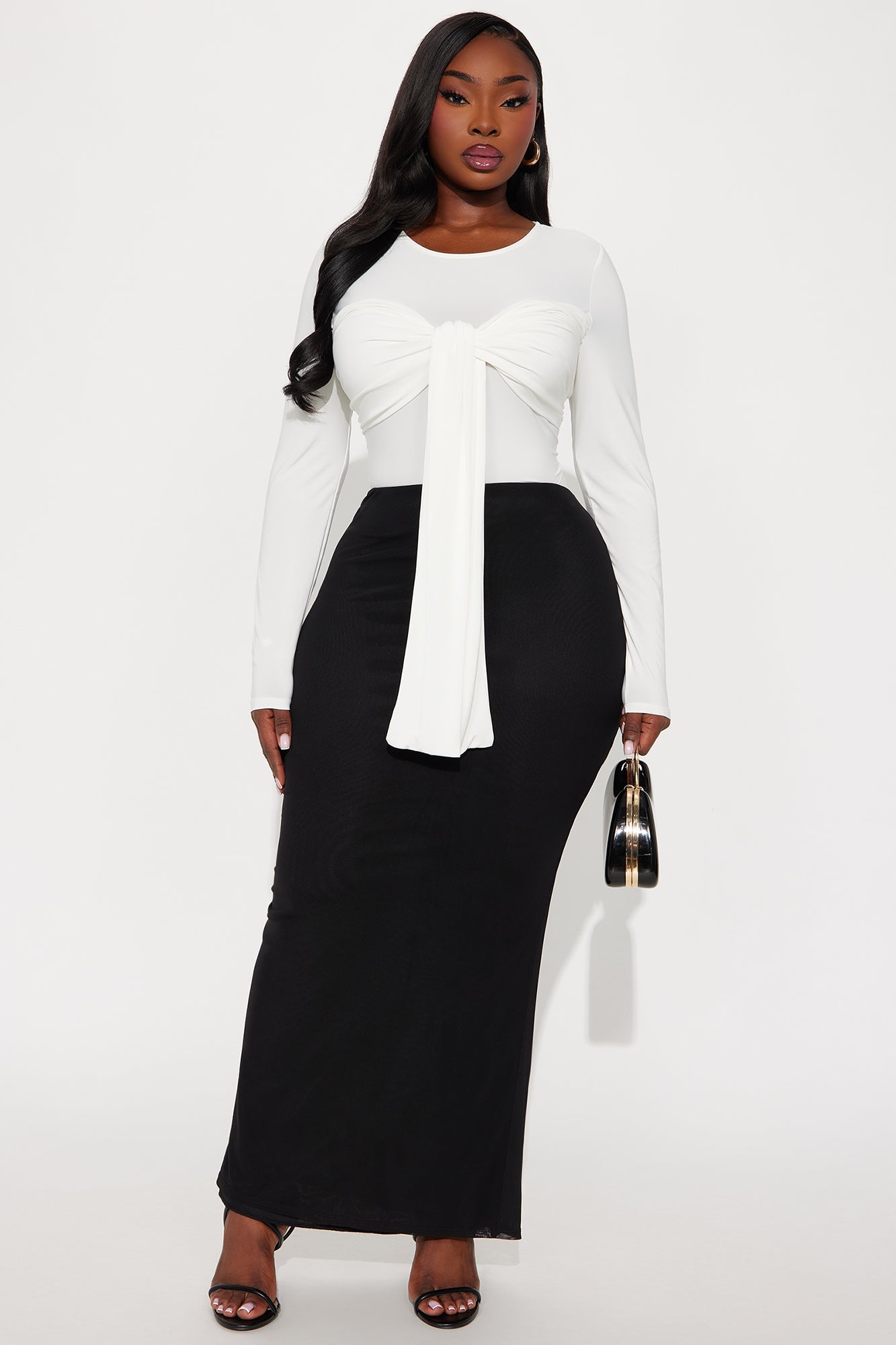 Emmeline Mesh Maxi Skirt - Black