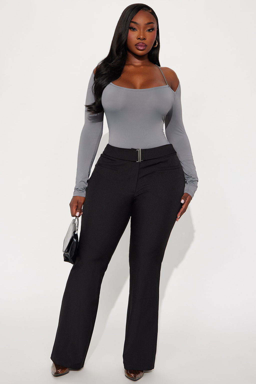 Giana Belted Trouser Pant 33″ - Black