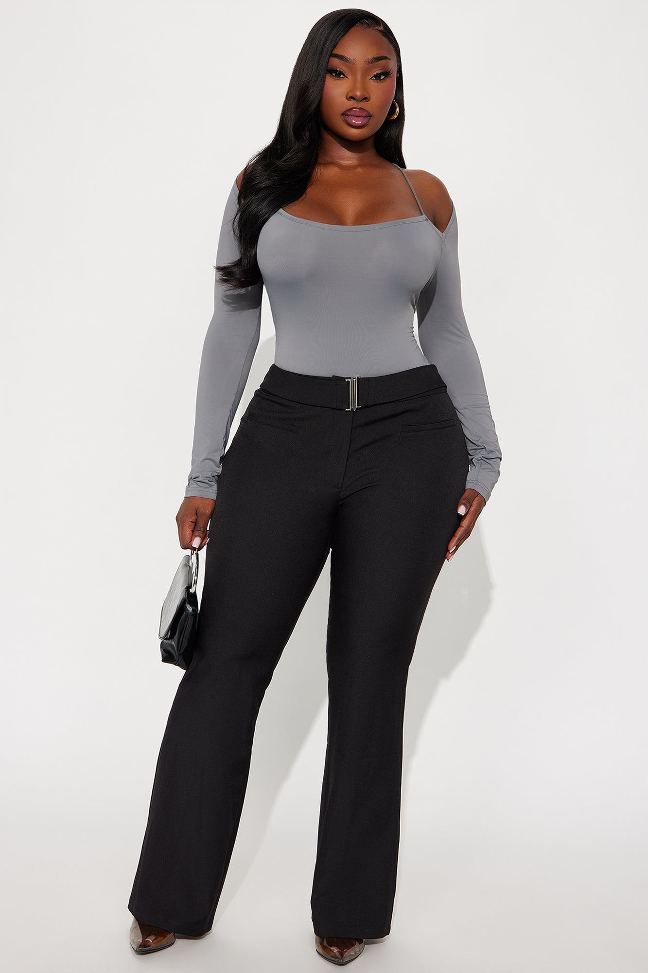 Giana Belted Trouser Pant 33″ - Black