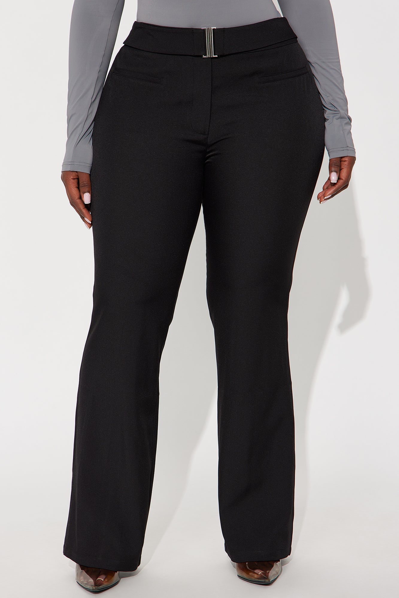 Giana Belted Trouser Pant 33″ - Black