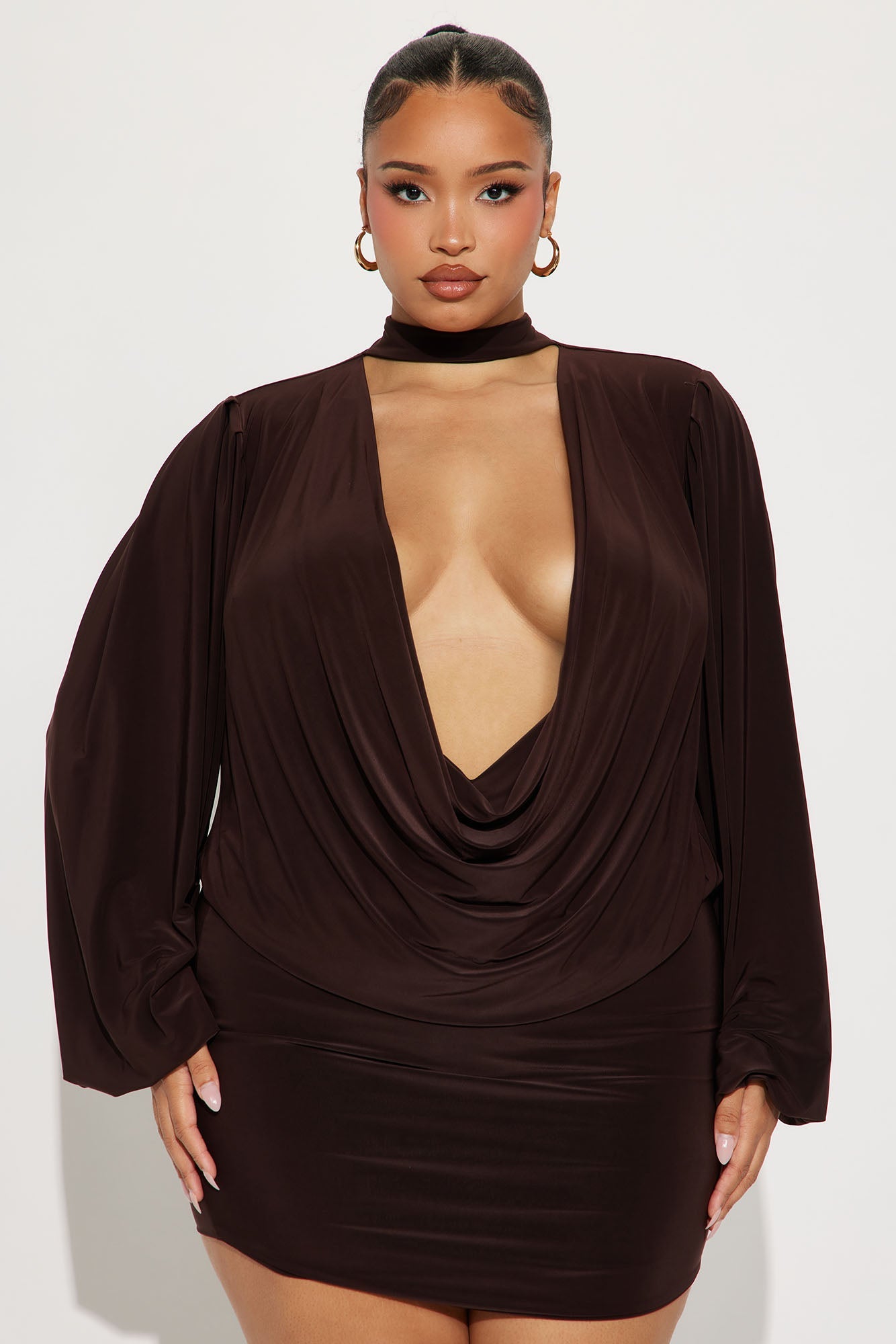 Second Chances Mini Skirt Set - Chocolate