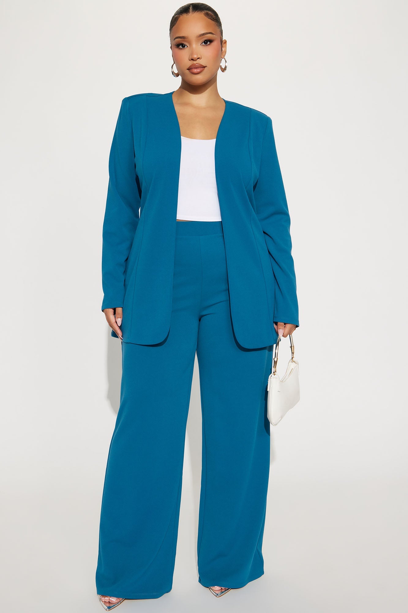Payin' It Forward Wide Leg Pant Set - Teal