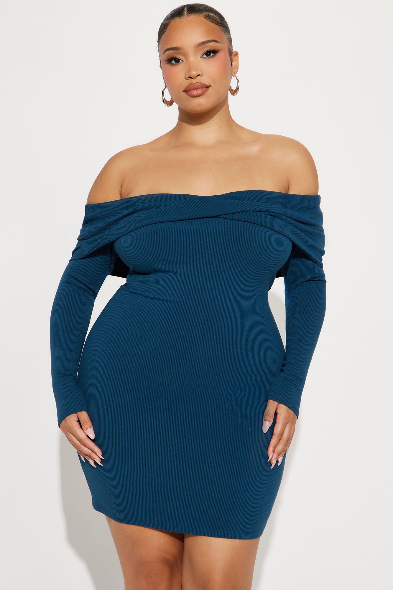 Nadia Snatched Mini Dress - Teal