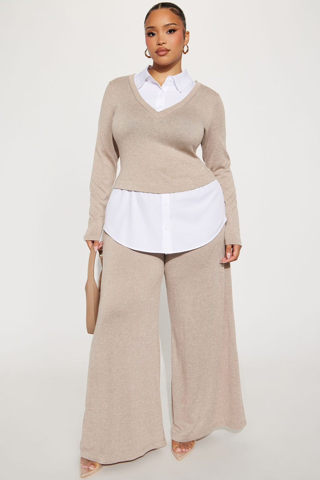 One Step Ahead Pant Set - Oatmeal