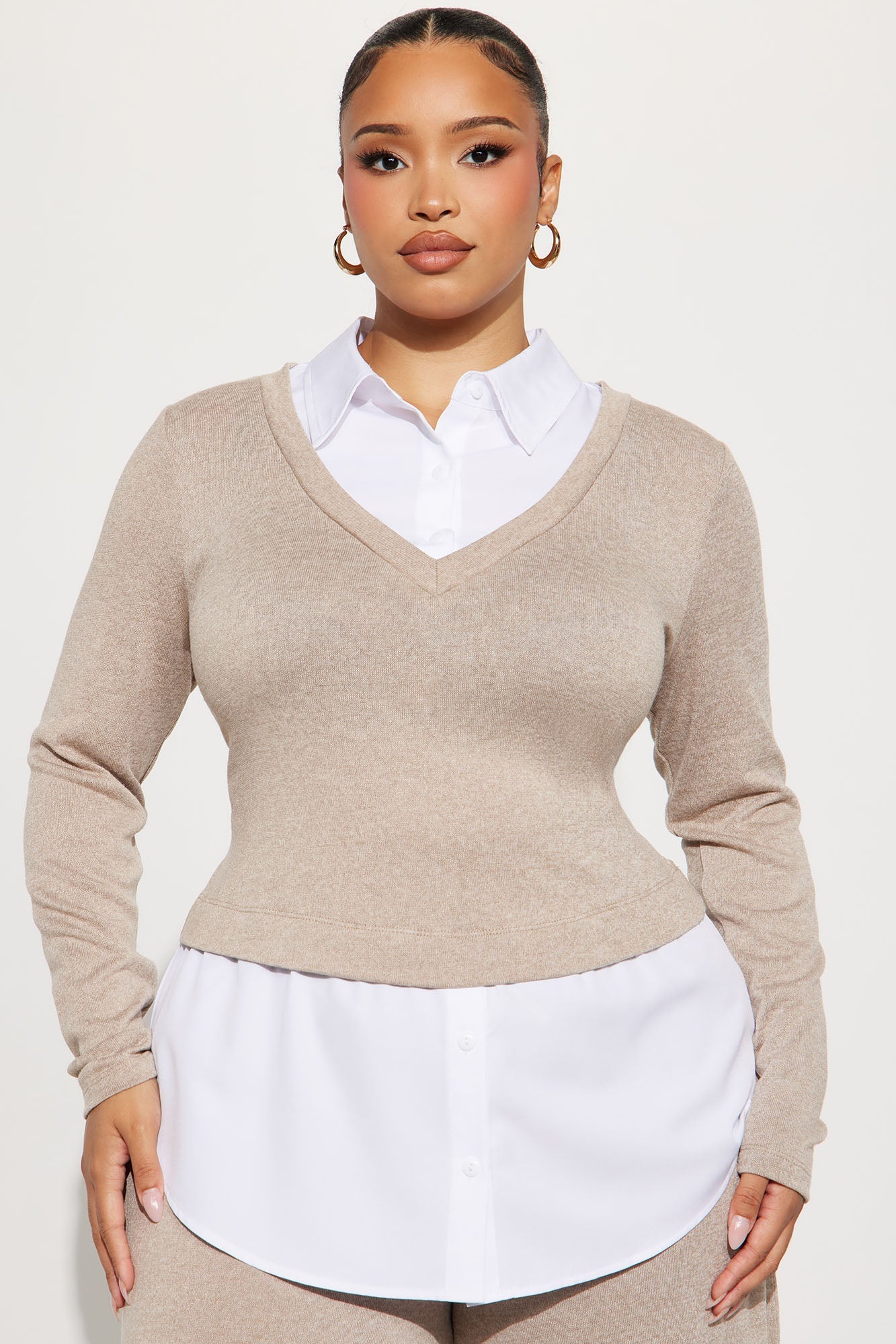 One Step Ahead Pant Set - Oatmeal
