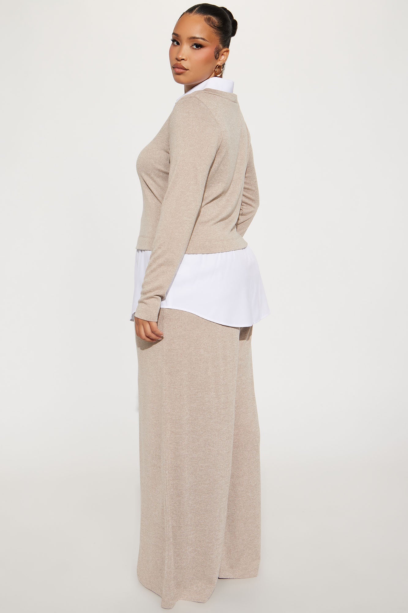 One Step Ahead Pant Set - Oatmeal