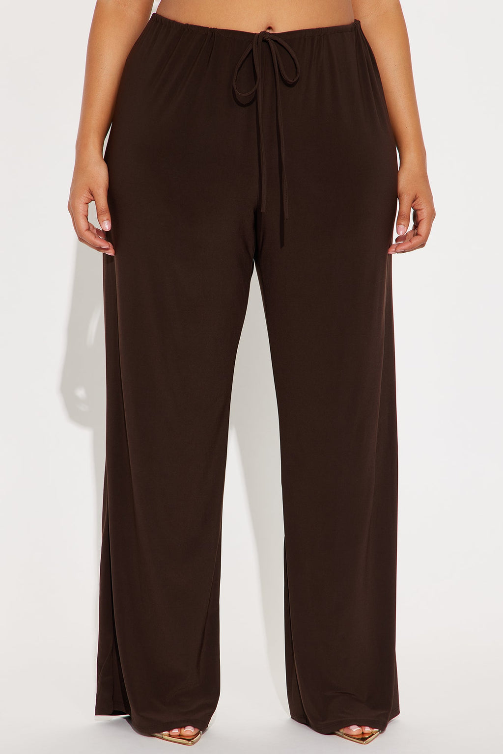 Focused On You Low Rise Wide Leg Pant 32 - Chocolate
