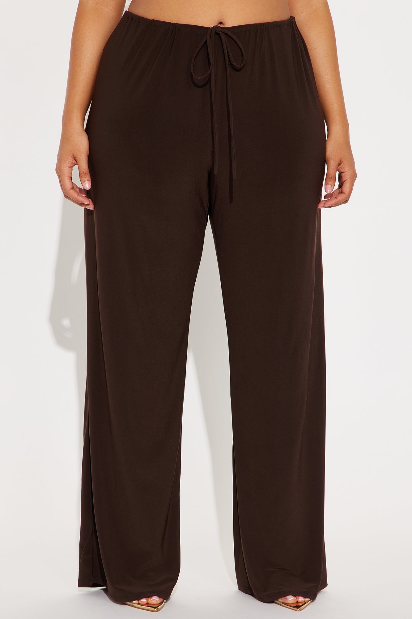 Focused On You Low Rise Wide Leg Pant 32 - Chocolate