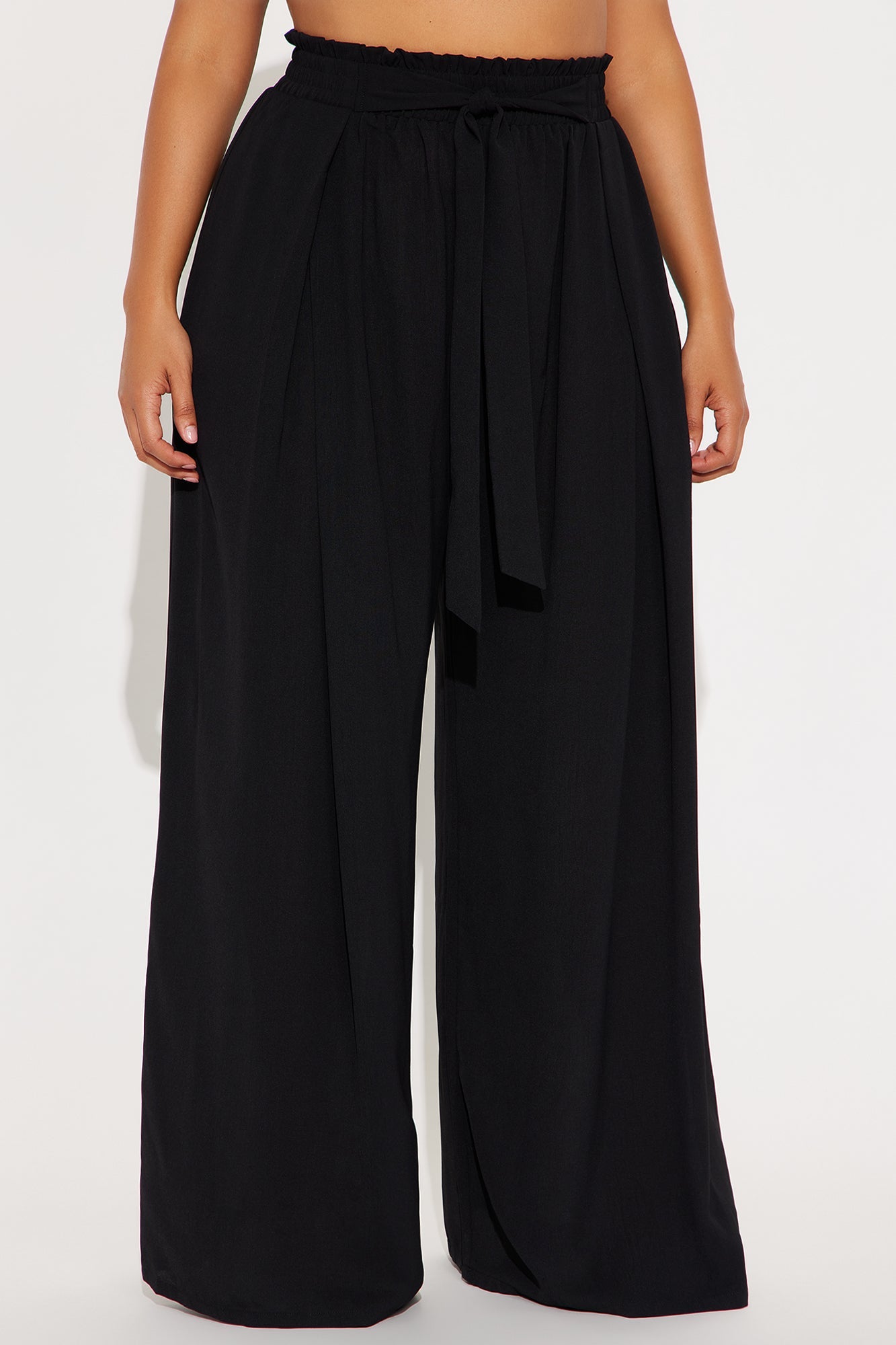 Ella High Rise Wide Leg Pant - Black