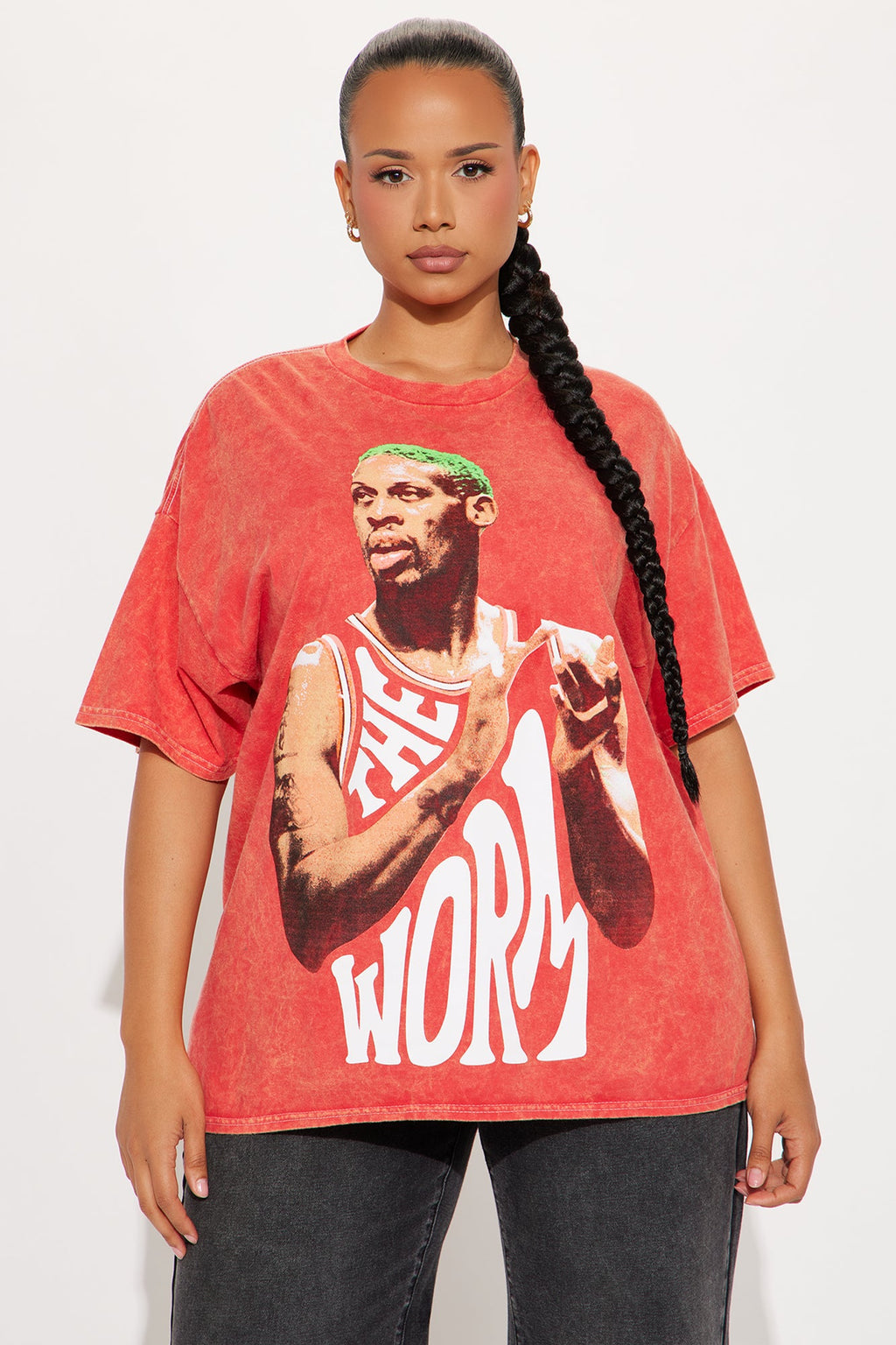Dennis Rodman The Worm Washed Tee - Red