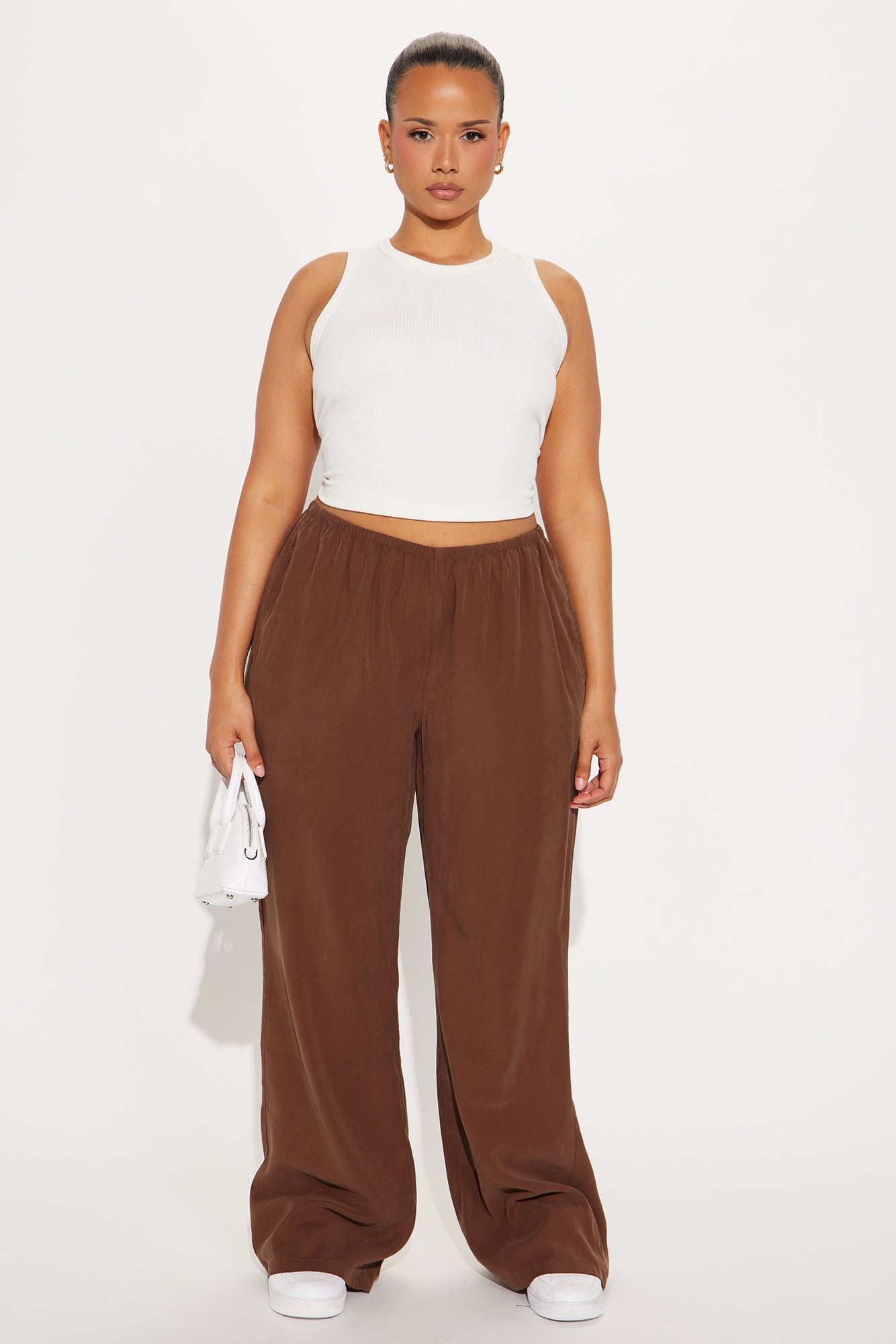 Lolita Wide Leg Lyocell Pant - Brown