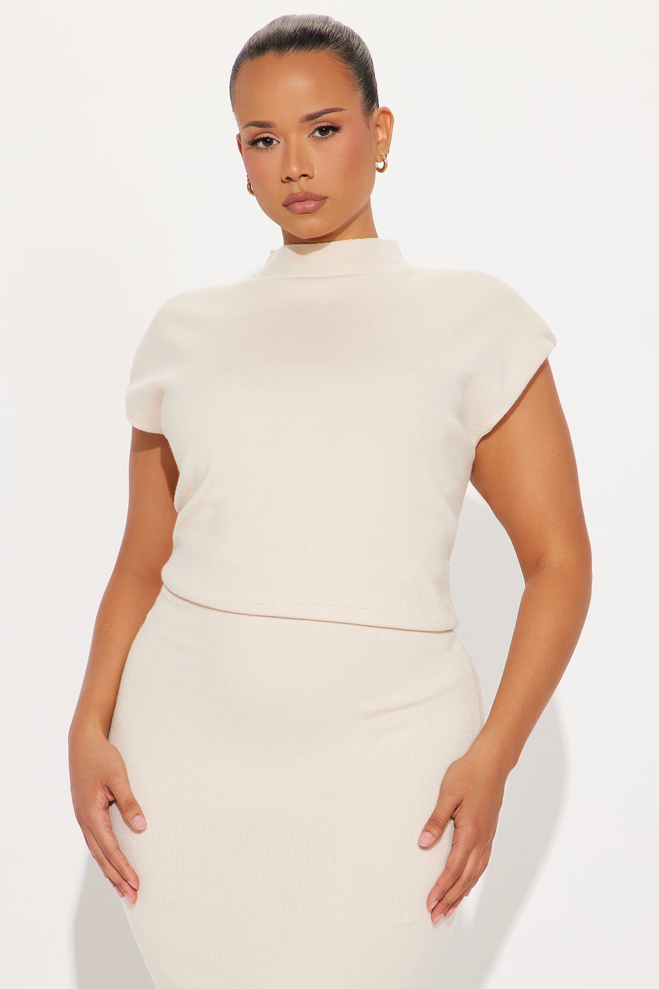 Xaviera Sweater Maxi Dress - Cream