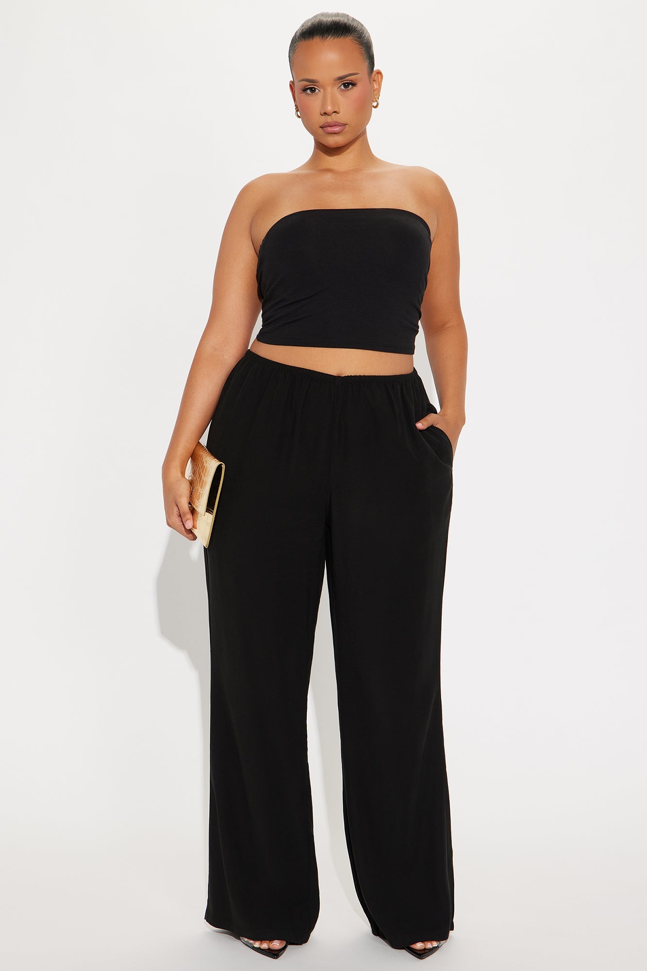 Lolita Wide Leg Lyocell Pant - Black