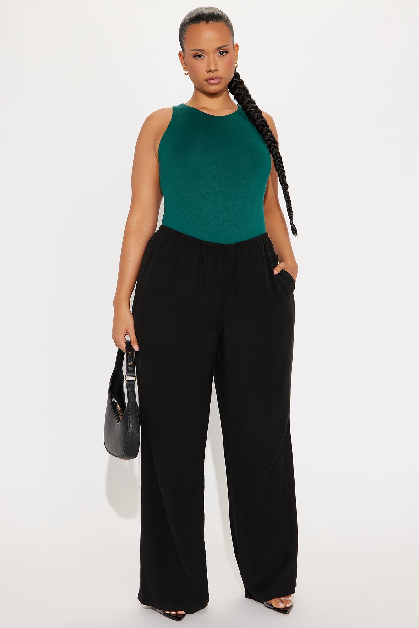 Aimee Double Lined Bodysuit - Hunter Green