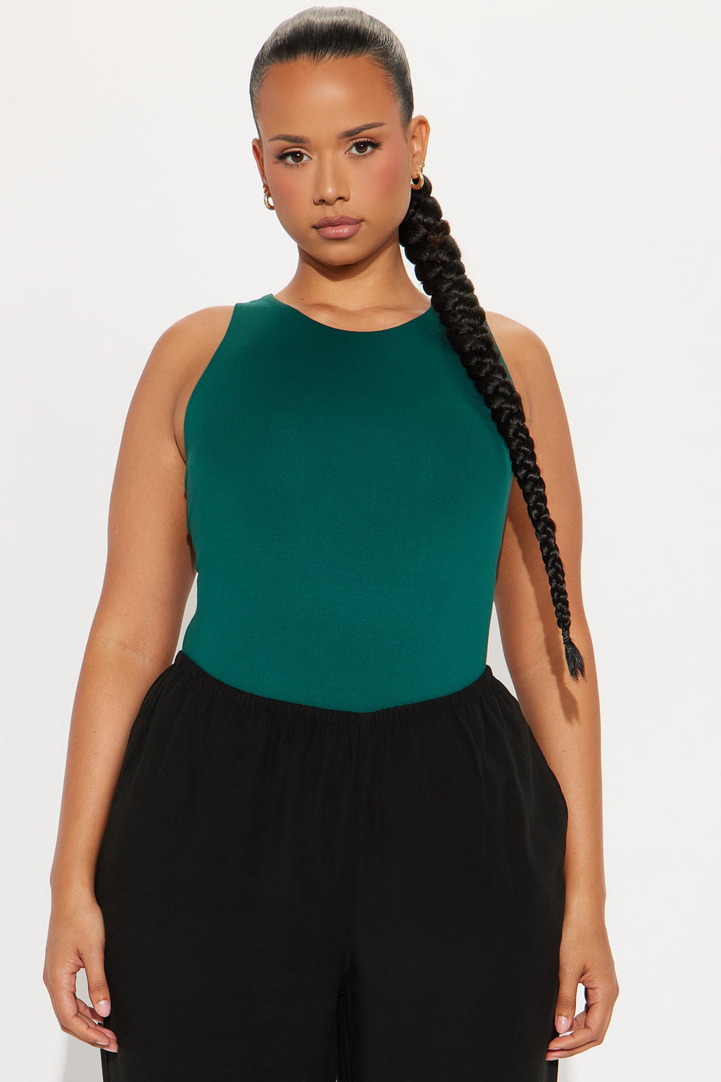 Aimee Double Lined Bodysuit - Hunter Green
