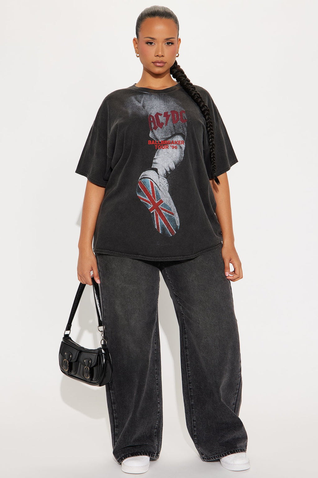 ACDC Running Away Washed Tee - Black Wash