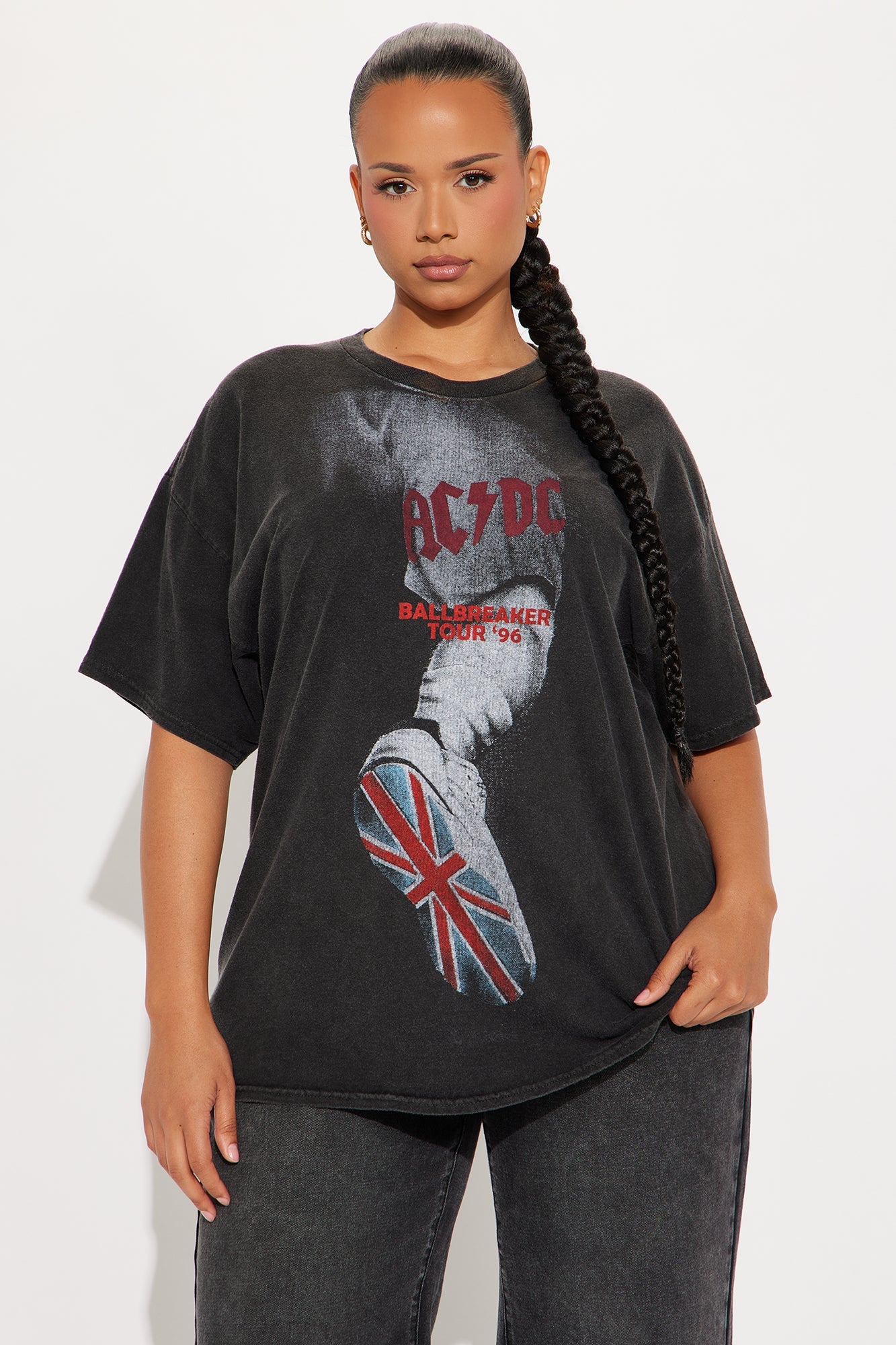 ACDC Running Away Washed Tee - Black Wash