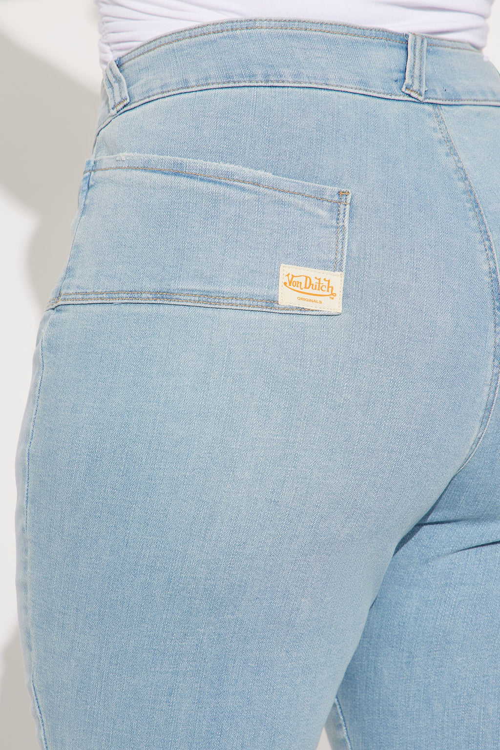 Von Dutch Y2K Low Rise Bootcut Jeans - Light Wash