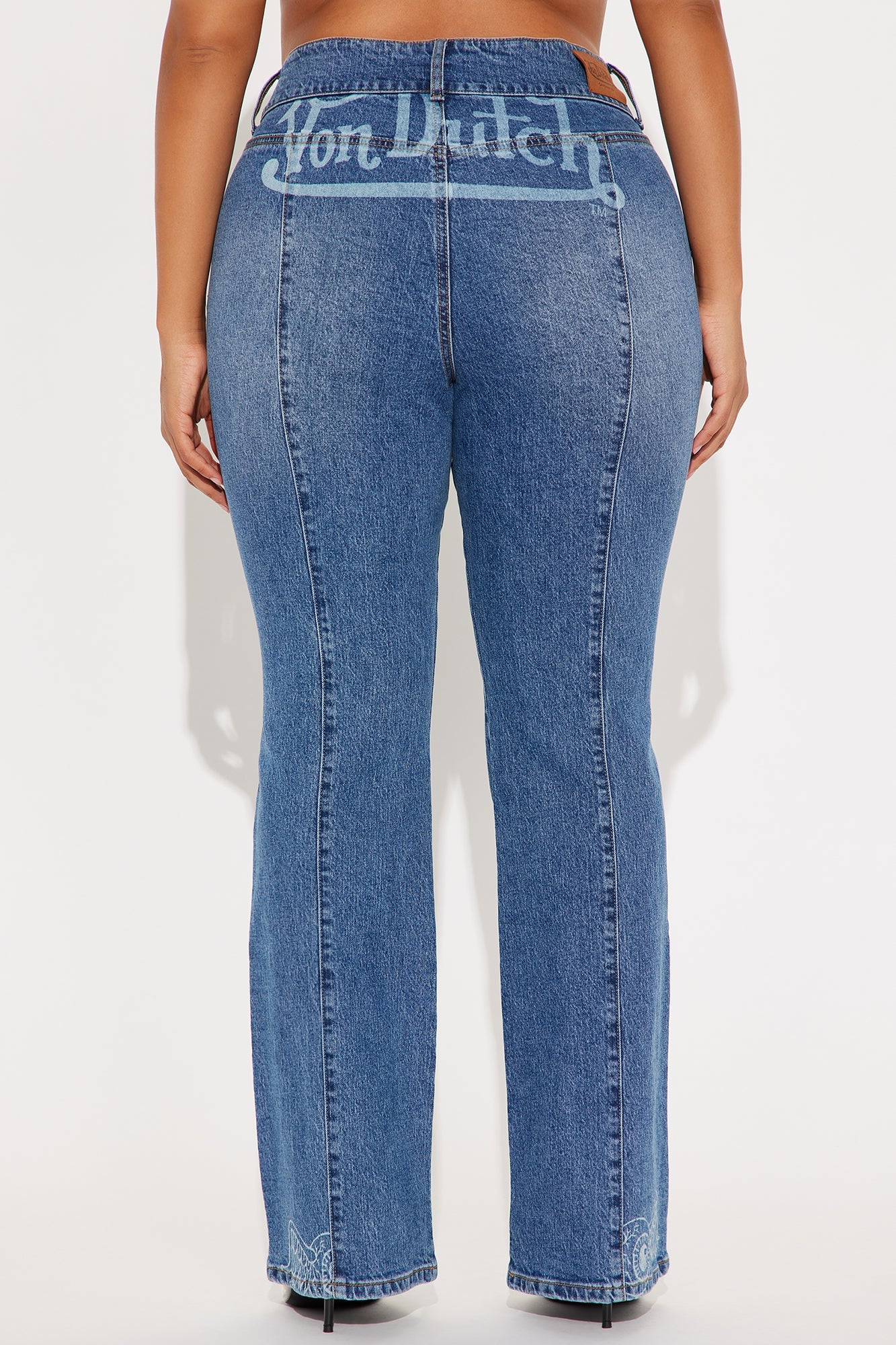 Von Dutch Low Rise Flare Jeans - Medium Wash