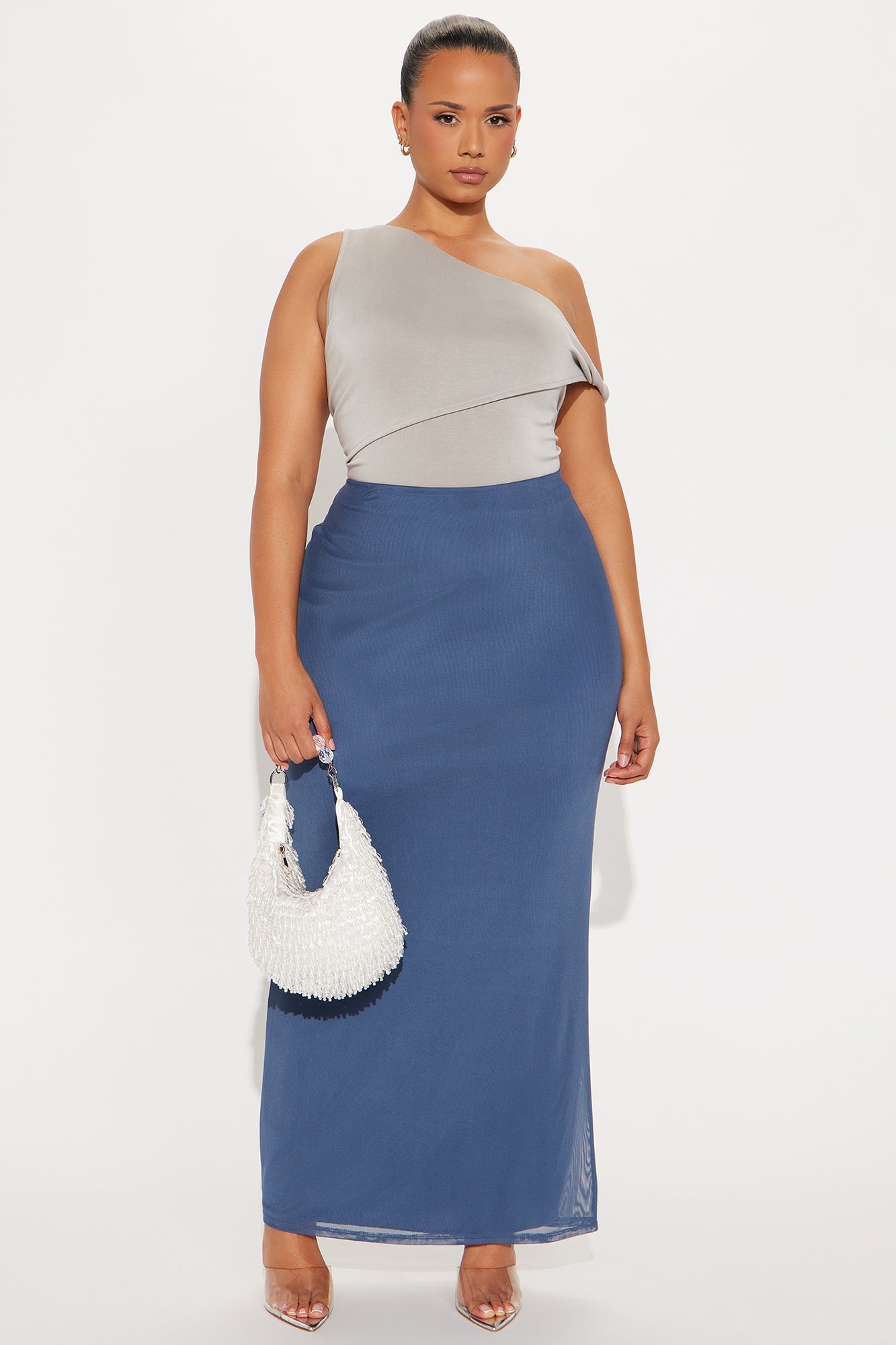 Emmeline Mesh Maxi Skirt - Midnight Blue