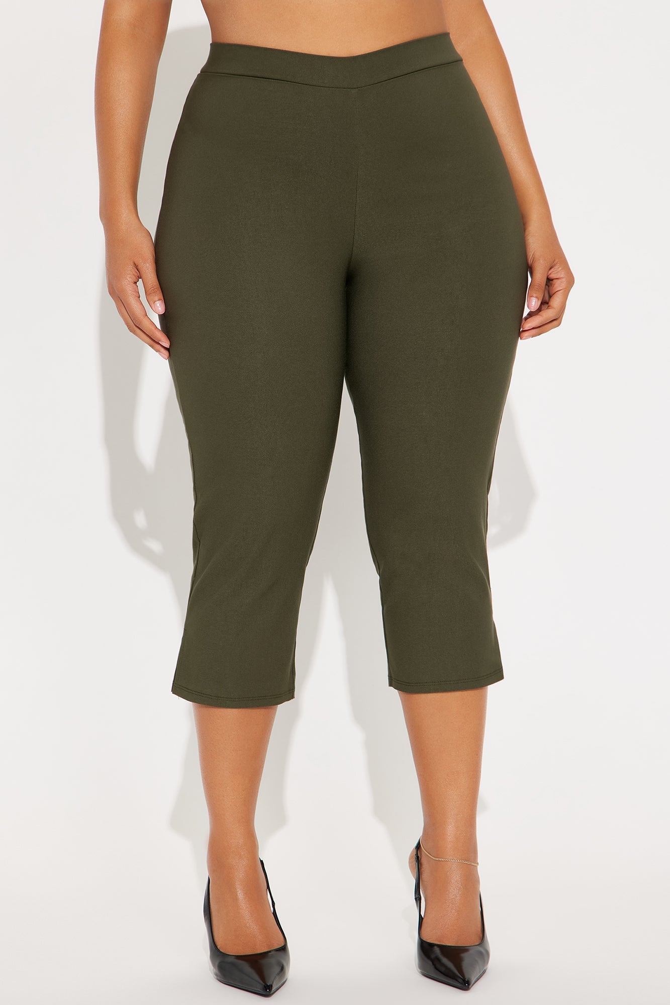 Natalia Millennium Capri Skinny Pant 20″ - Olive