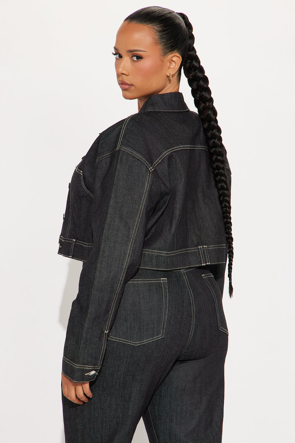 CiCi Stretch Denim Jacket - Black