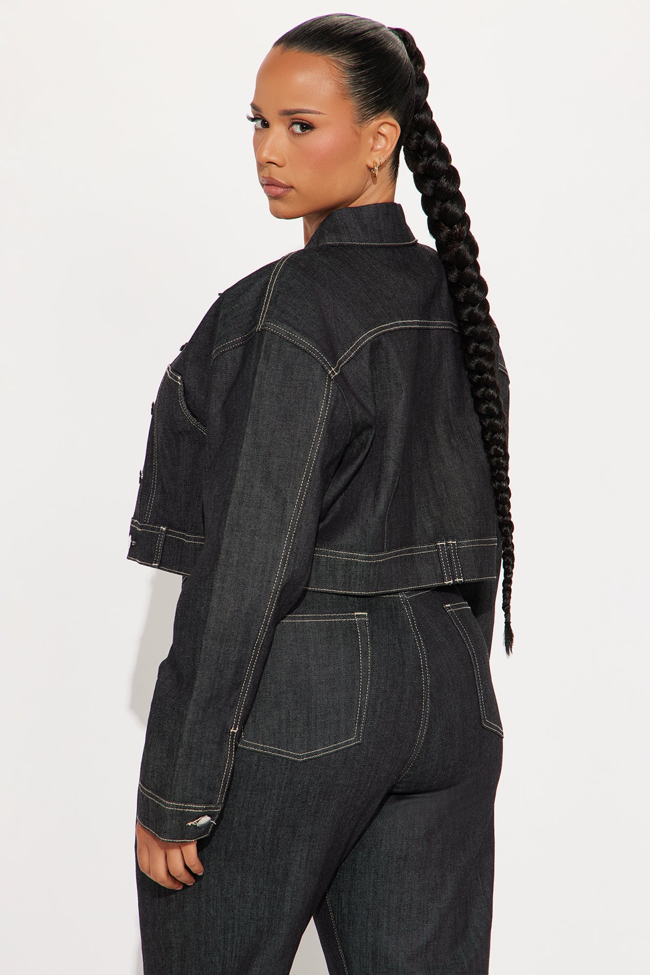 CiCi Stretch Denim Jacket - Black