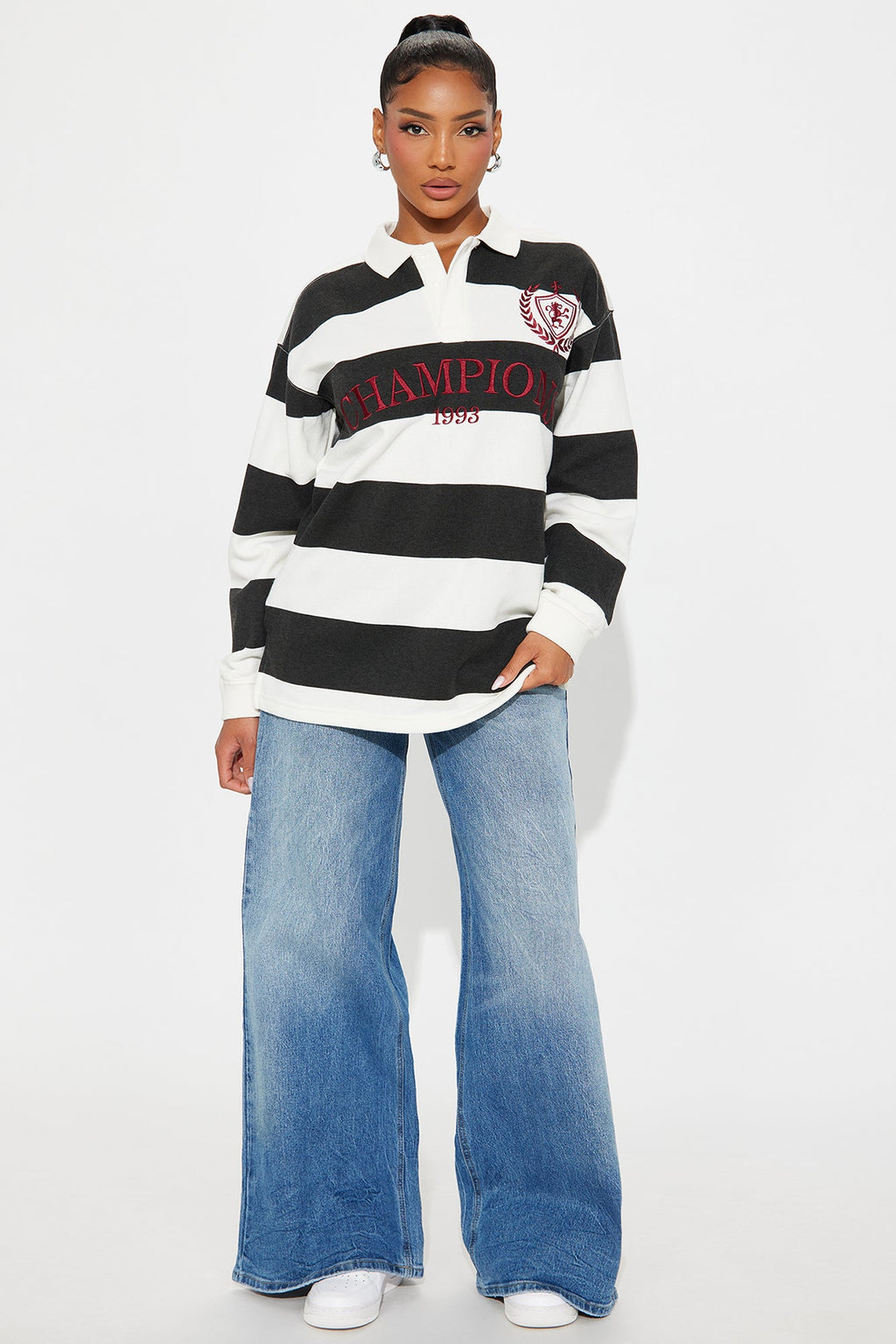 Make A Statement Wide Leg Jeans - Medium Wash
