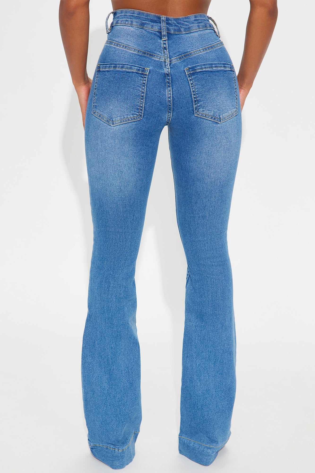 She's A Lady Fitted Bootcut Jeans - Medium Wash