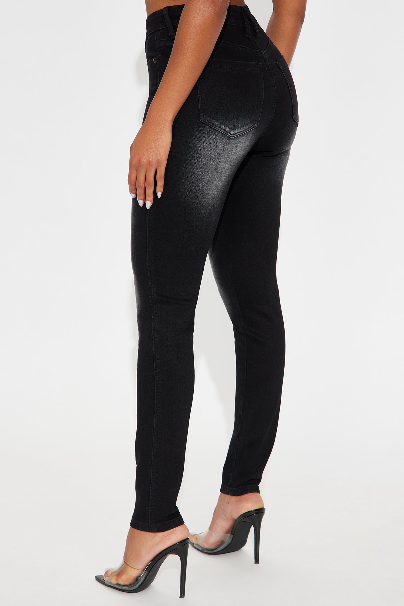 Hold You In Compression Skinny Jean - Black Wash