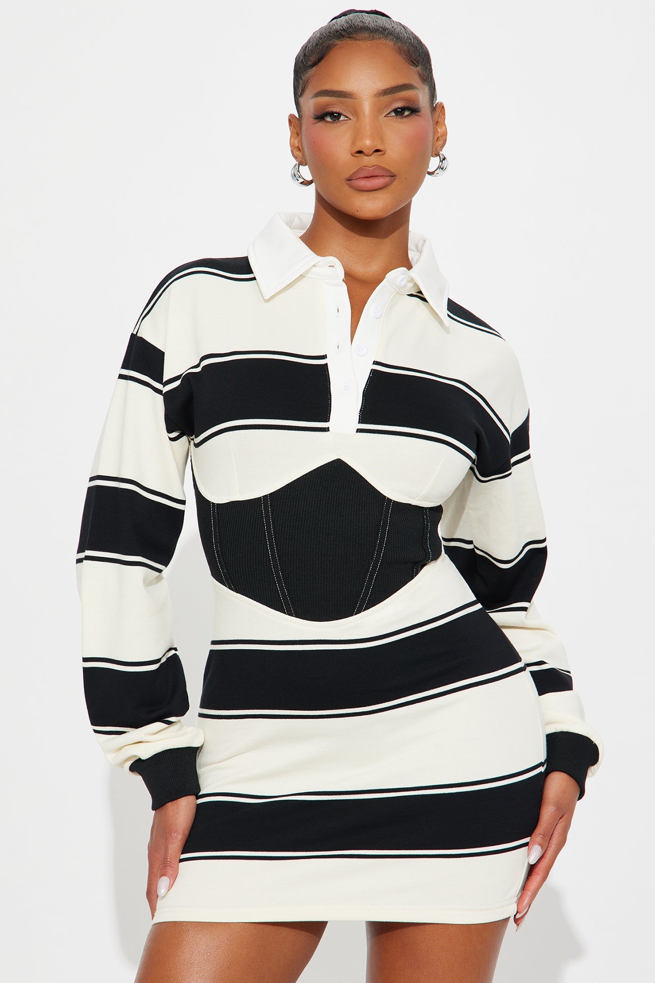 Never Met You Mini Dress - Black/White