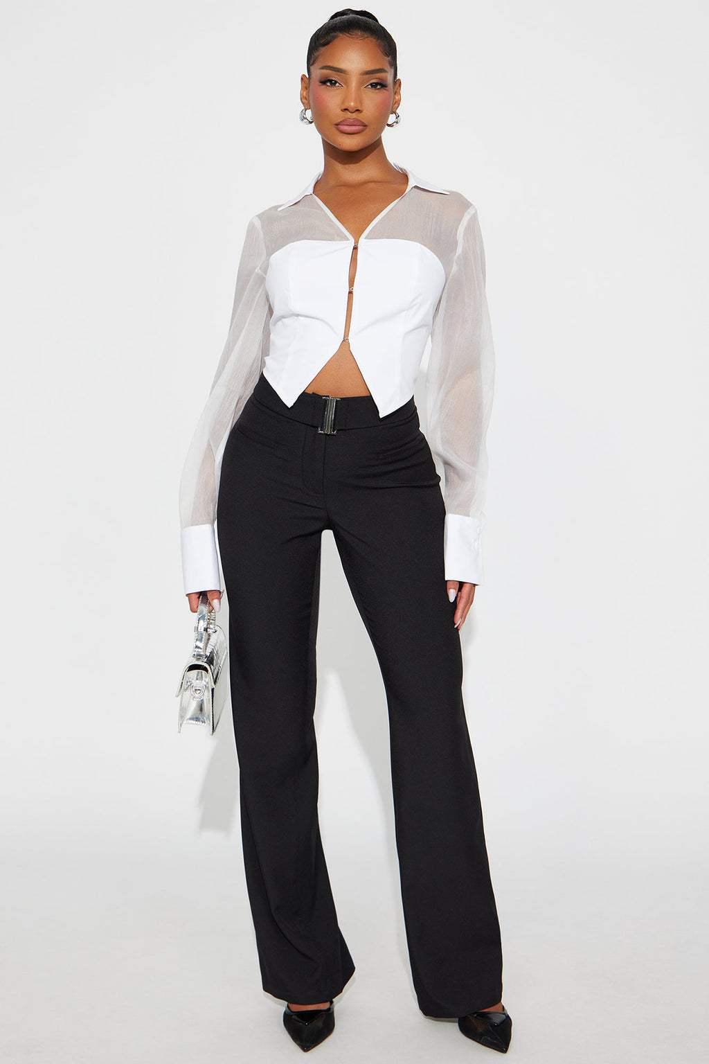 Giana Belted Trouser Pant 33″ - Black