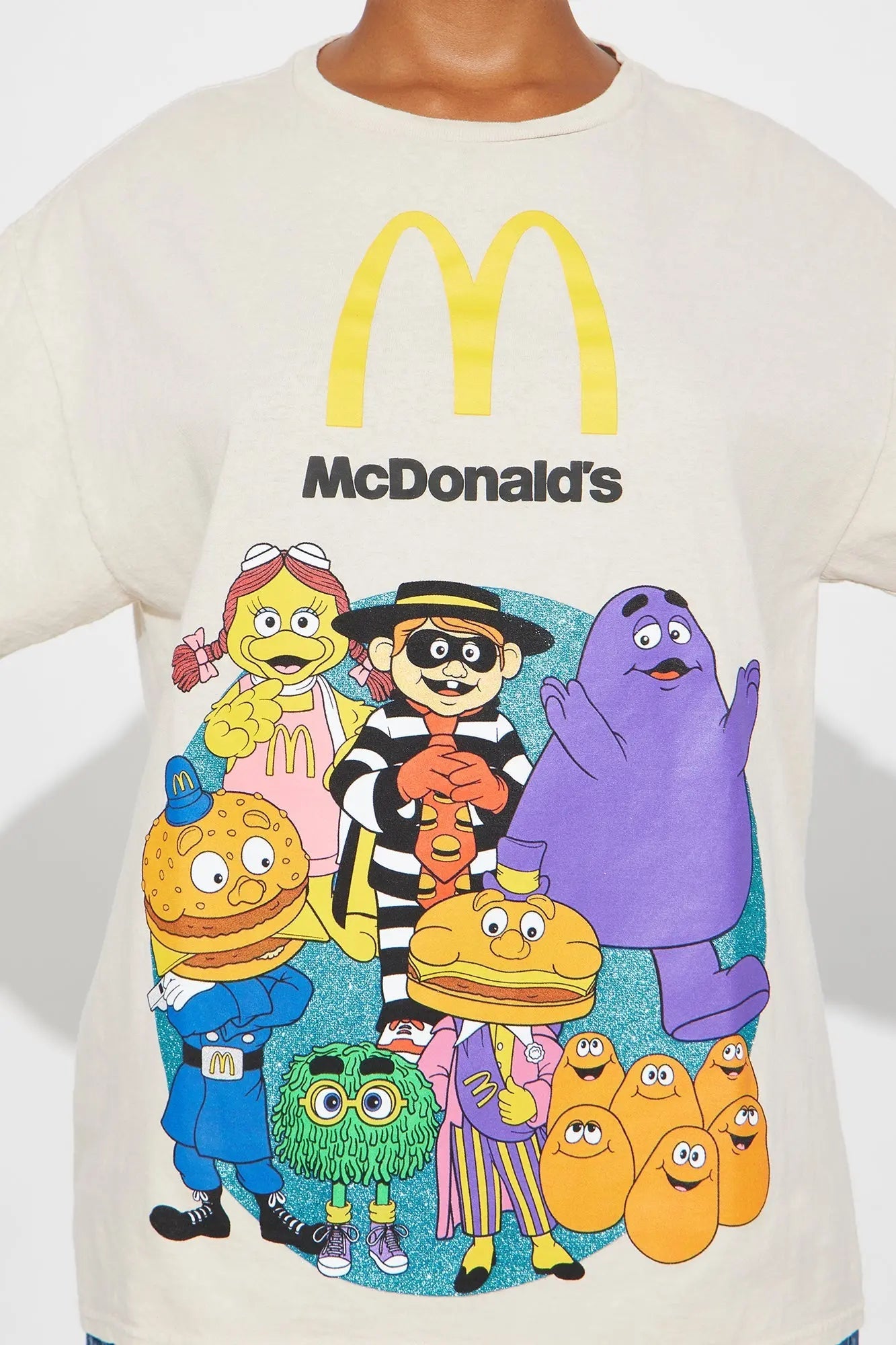 Vintage McDonald's Oversized Washed Tee - Natural 