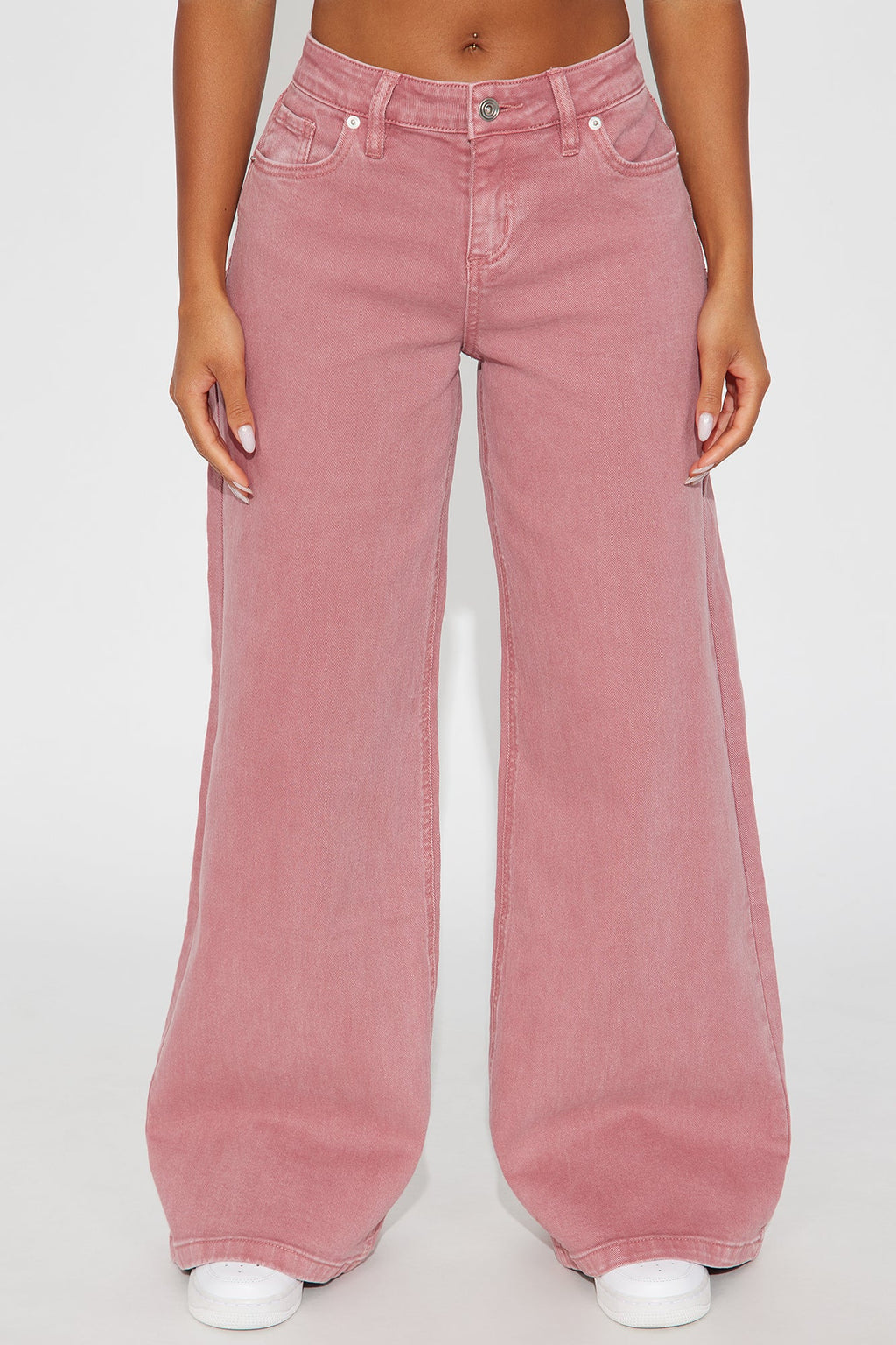 Full Of Love Wide Leg Jeans - Rose