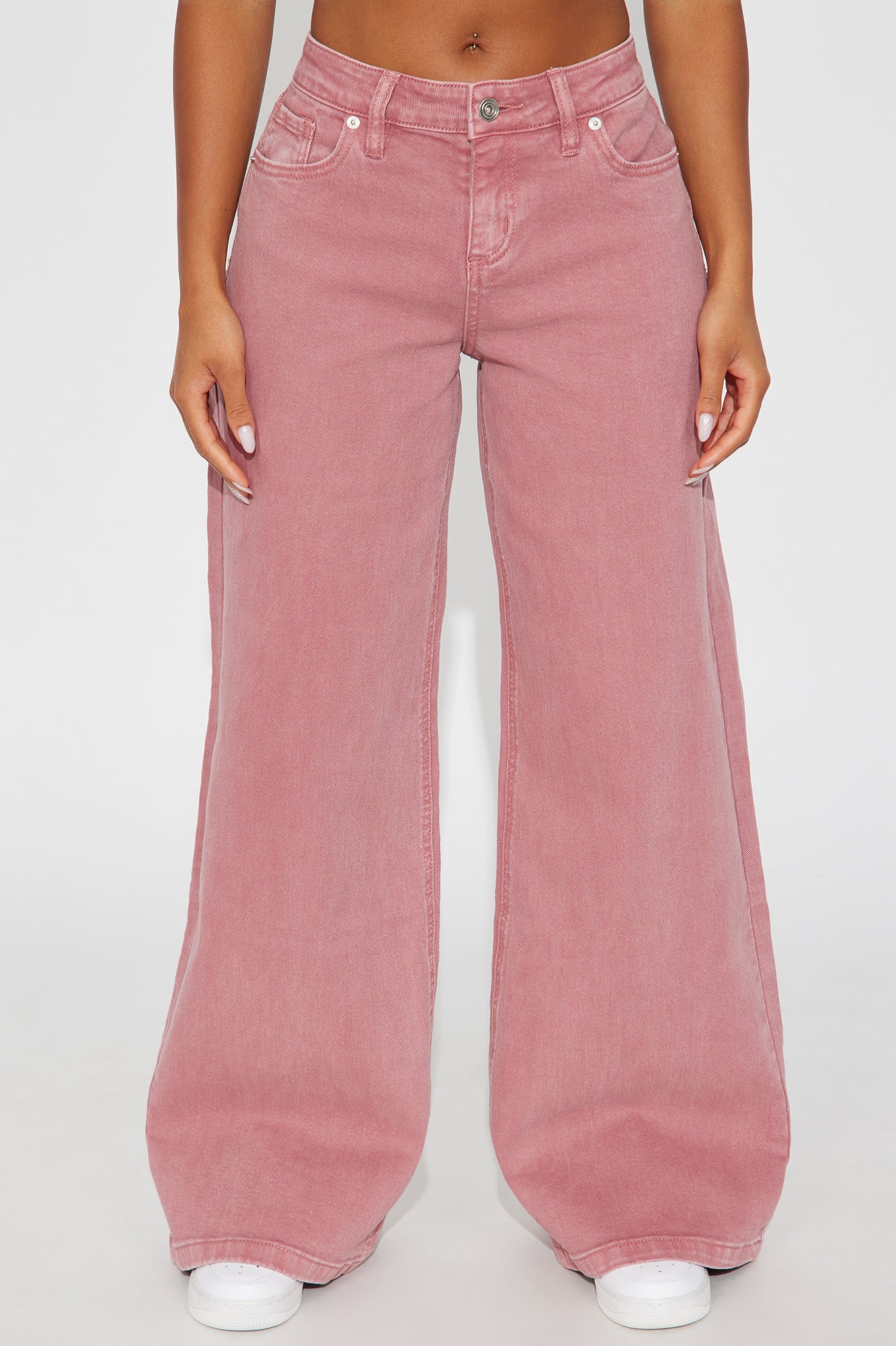Full Of Love Wide Leg Jeans - Rose