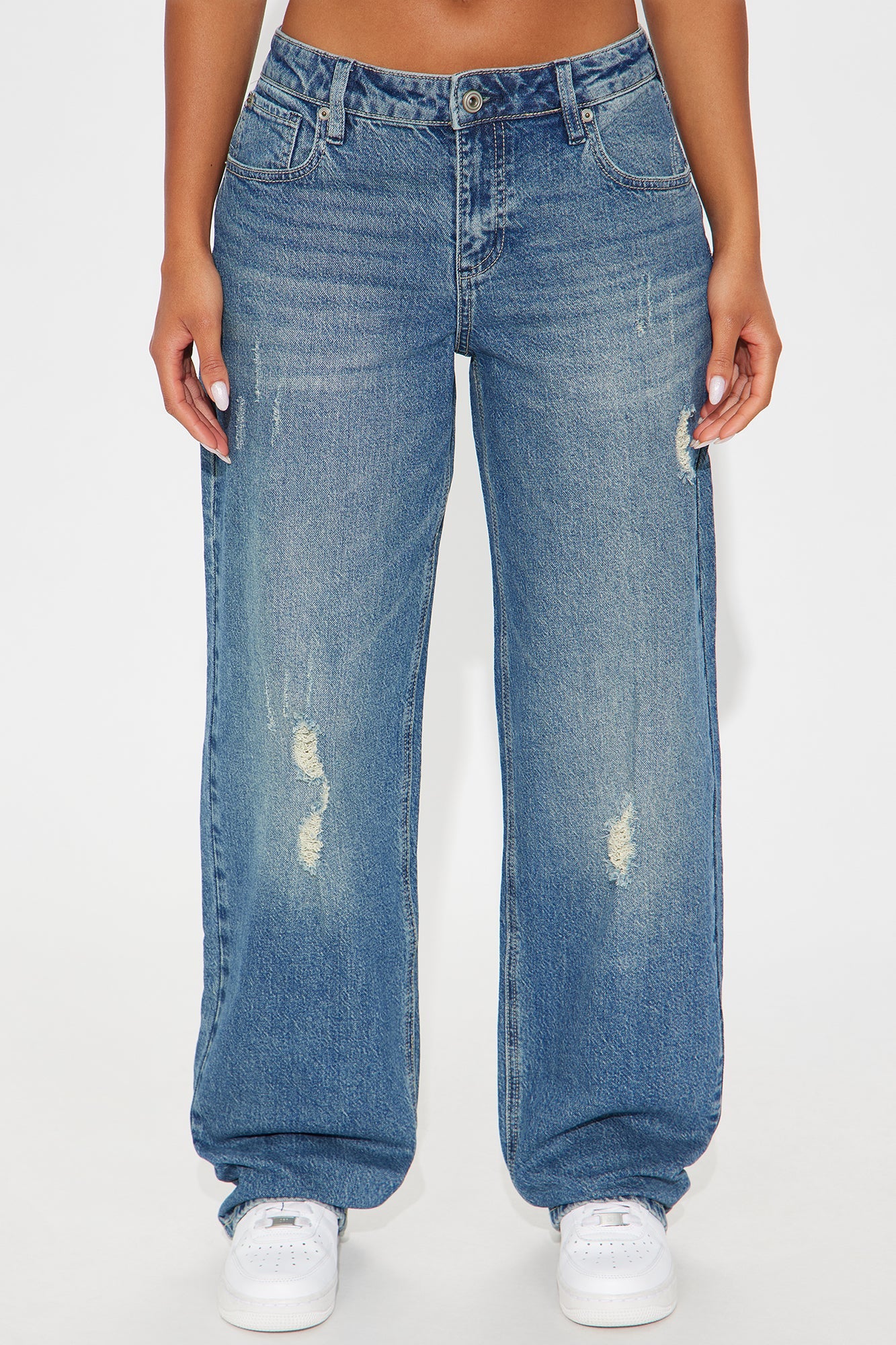 Lana Low Rise Straight Leg Jeans - Dark Wash