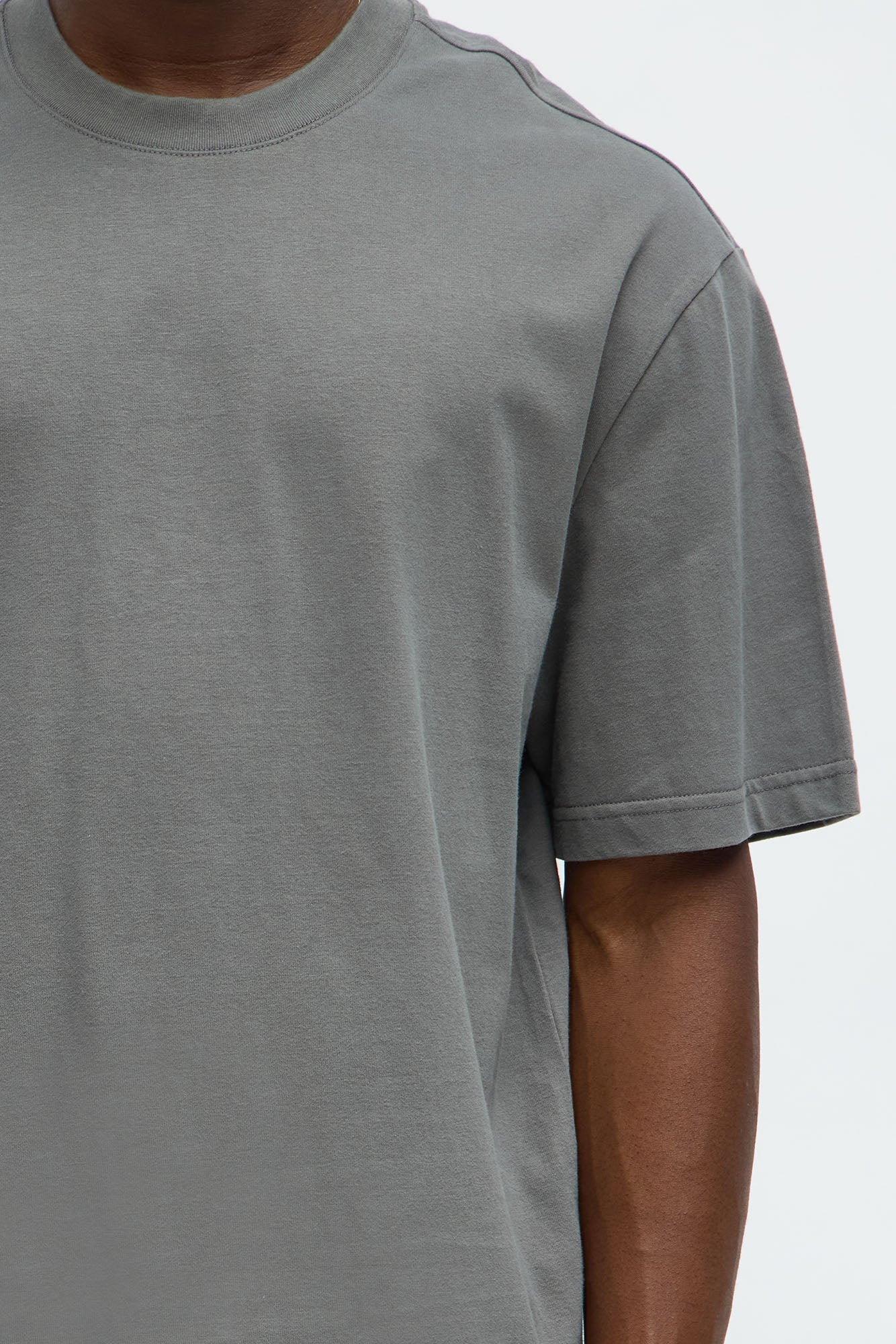 Premium Relaxed Soft Cotton Tee - Dark Grey