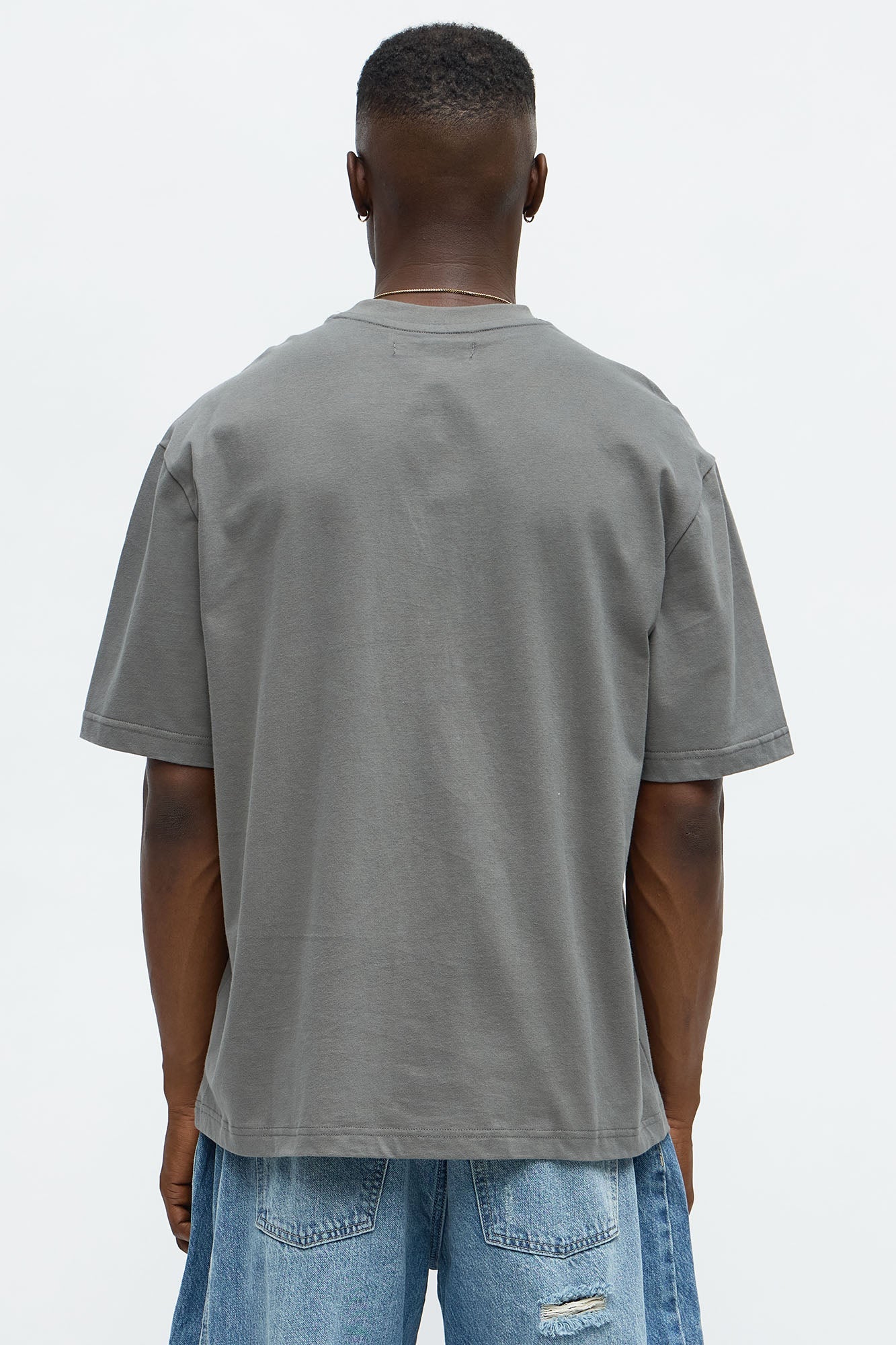 Premium Relaxed Soft Cotton Tee - Dark Grey