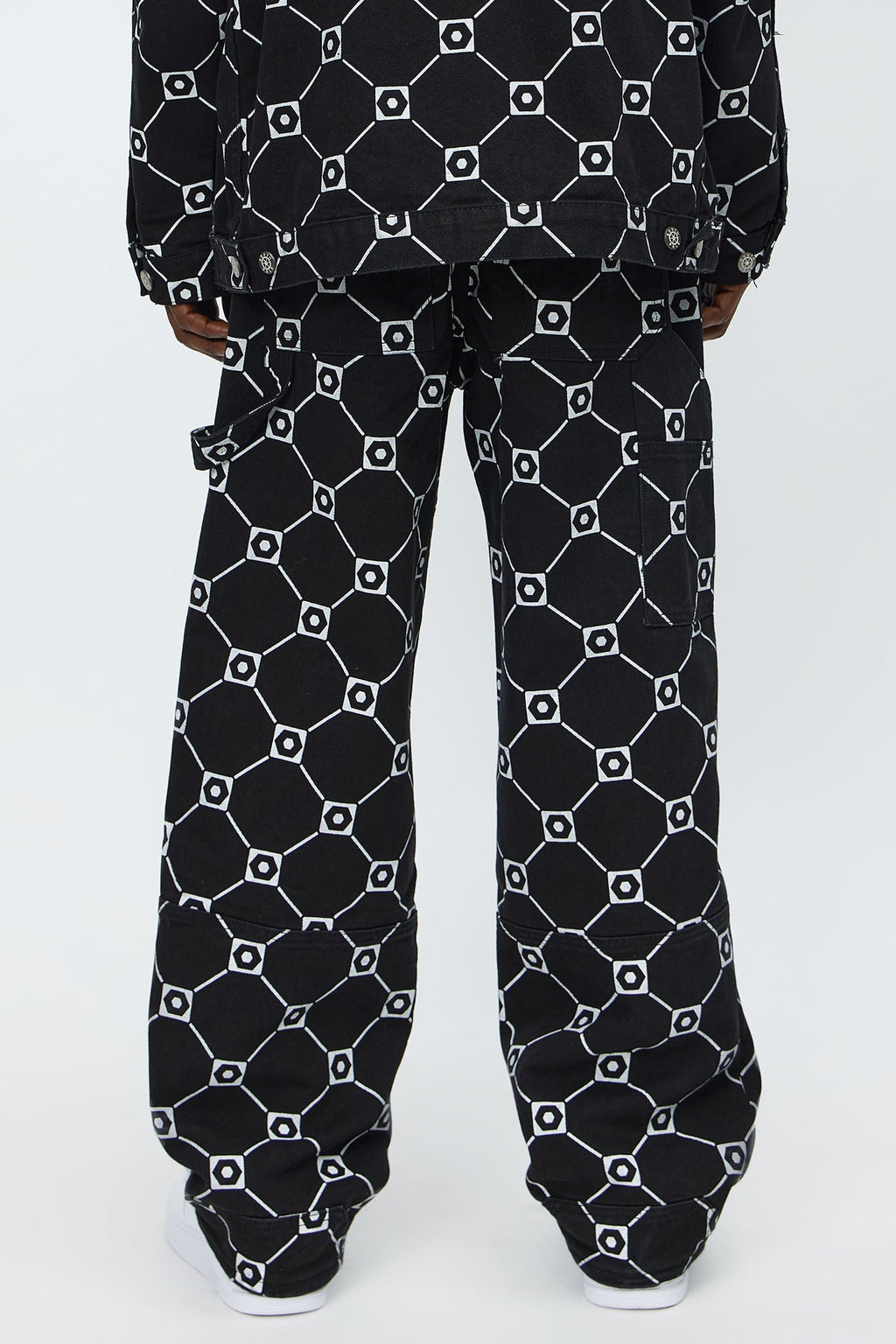 South Pole Baggy Monogram Jeans - Black