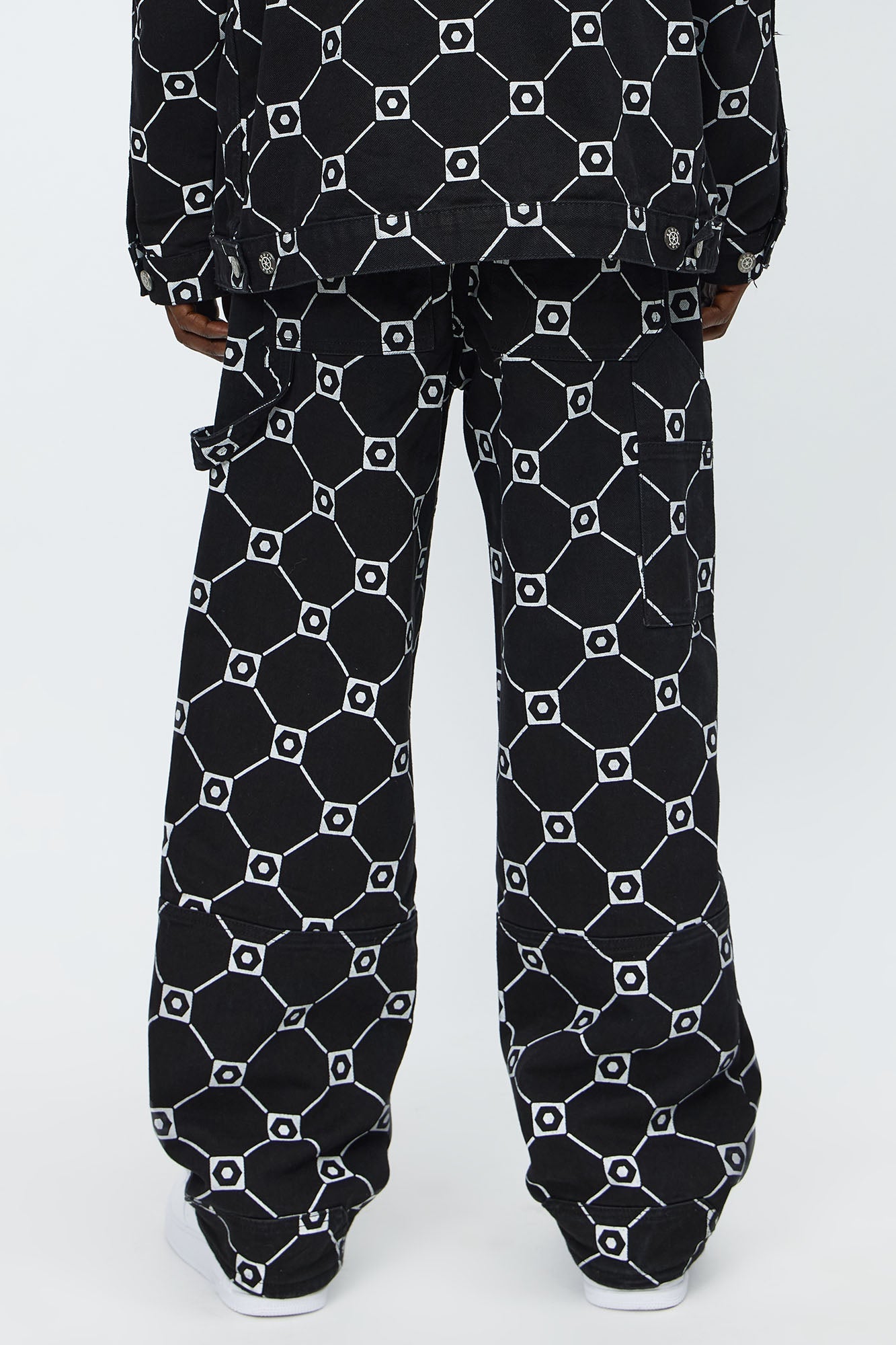 South Pole Baggy Monogram Jeans - Black