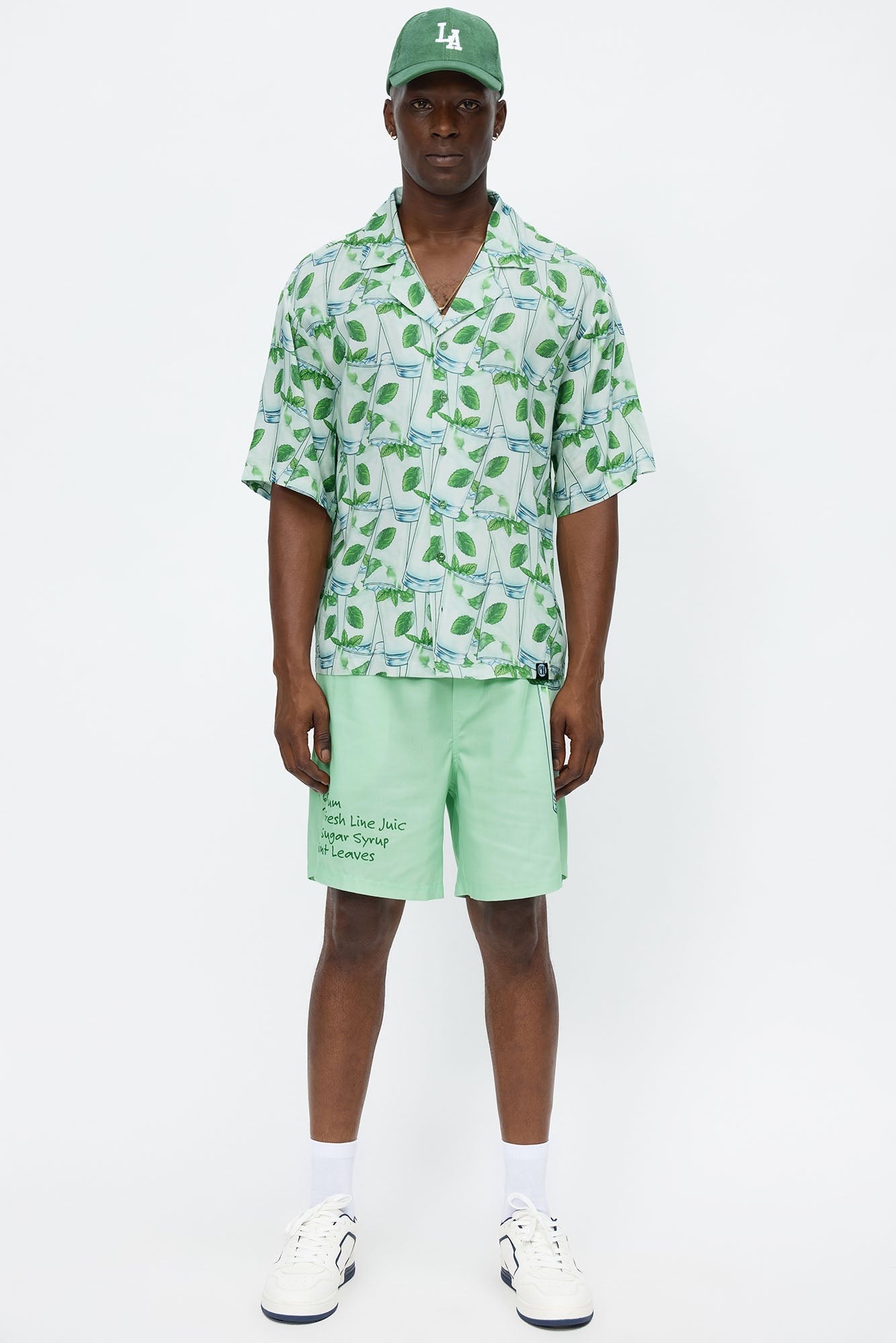 Mojito Button Up Shirt - Green/combo