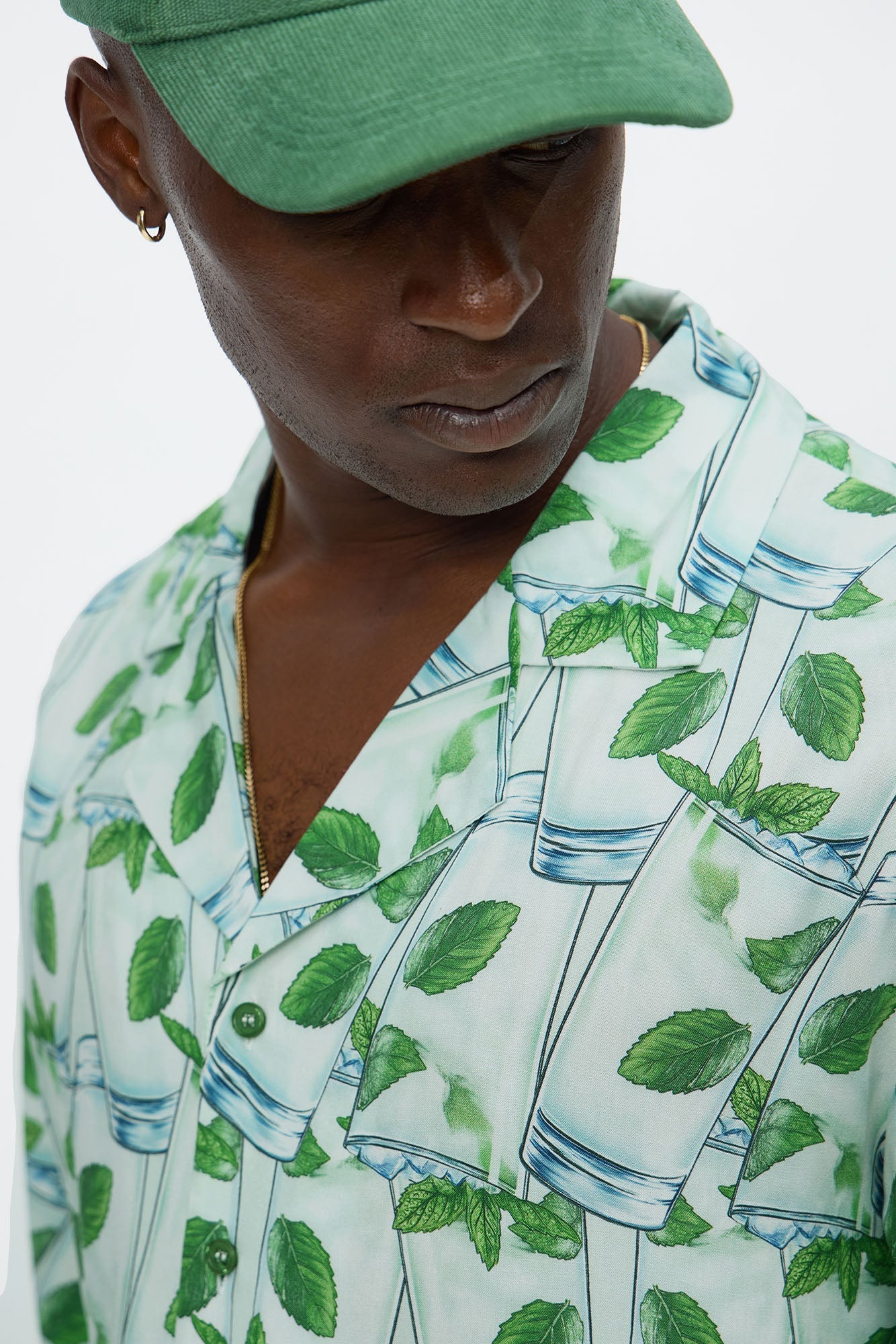 Mojito Button Up Shirt - Green/combo