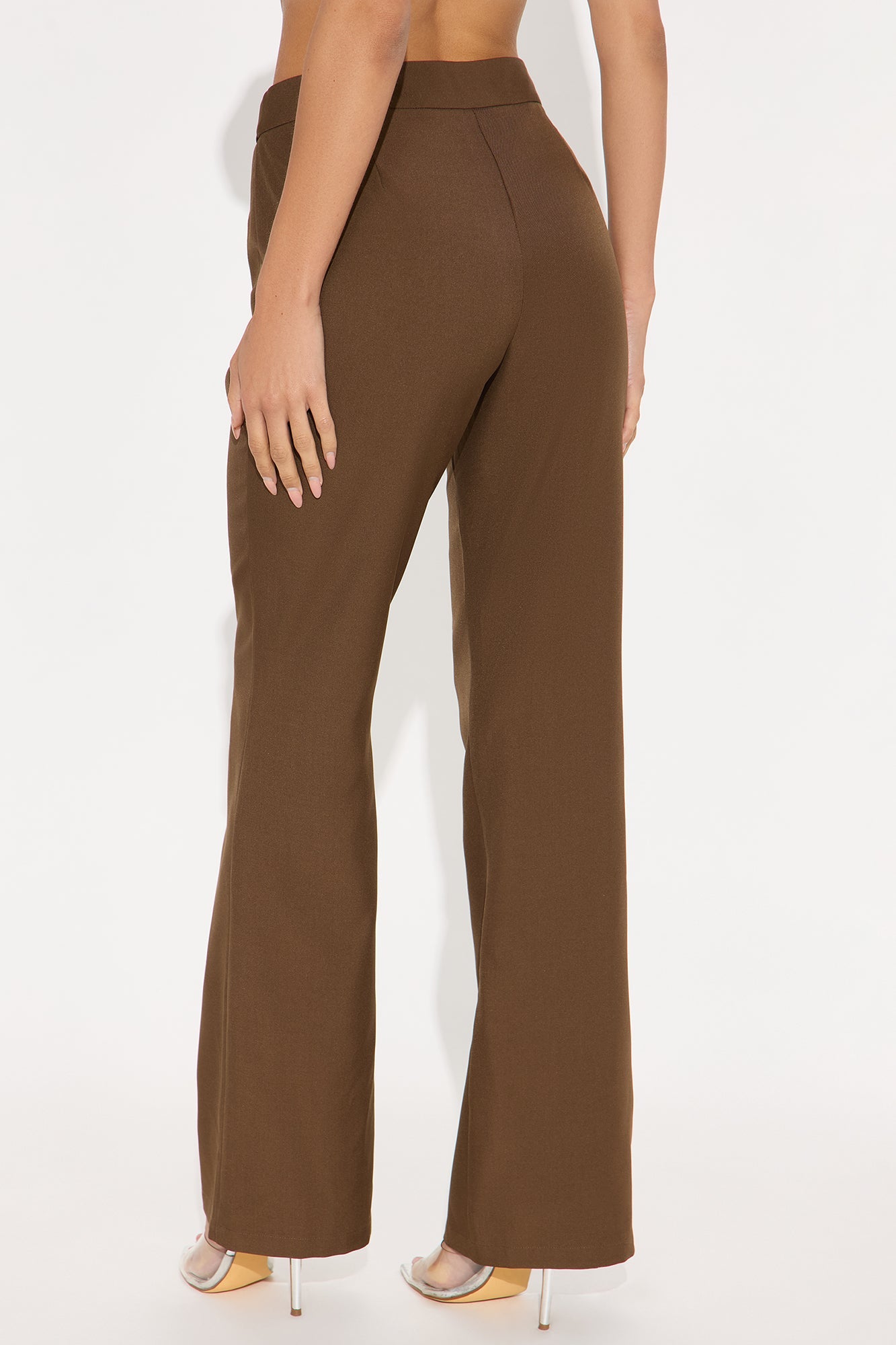 Giana Belted Trouser Pant 33″ - Brown