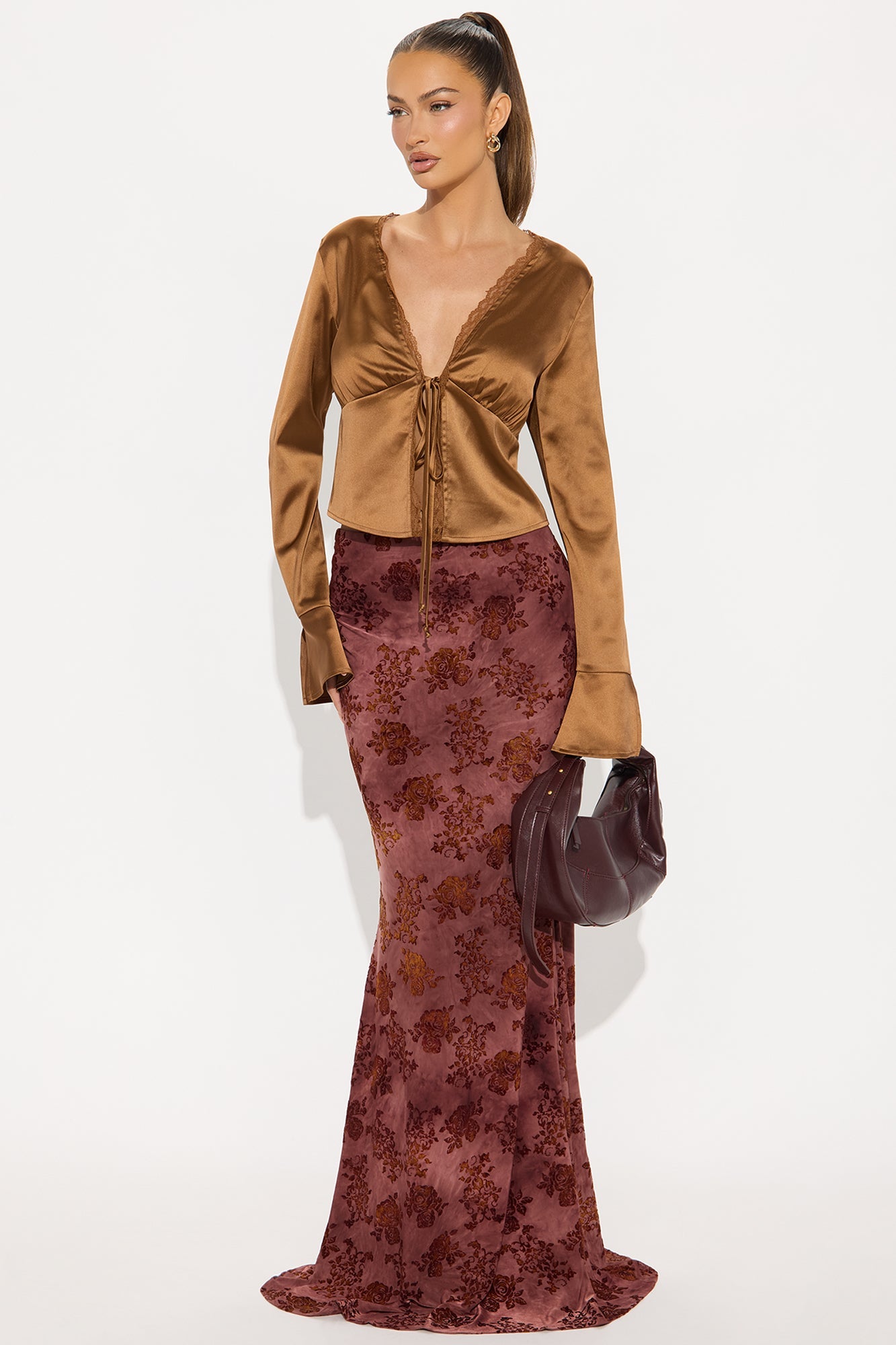 Gorgeously Beautiful Satin Top - Coco