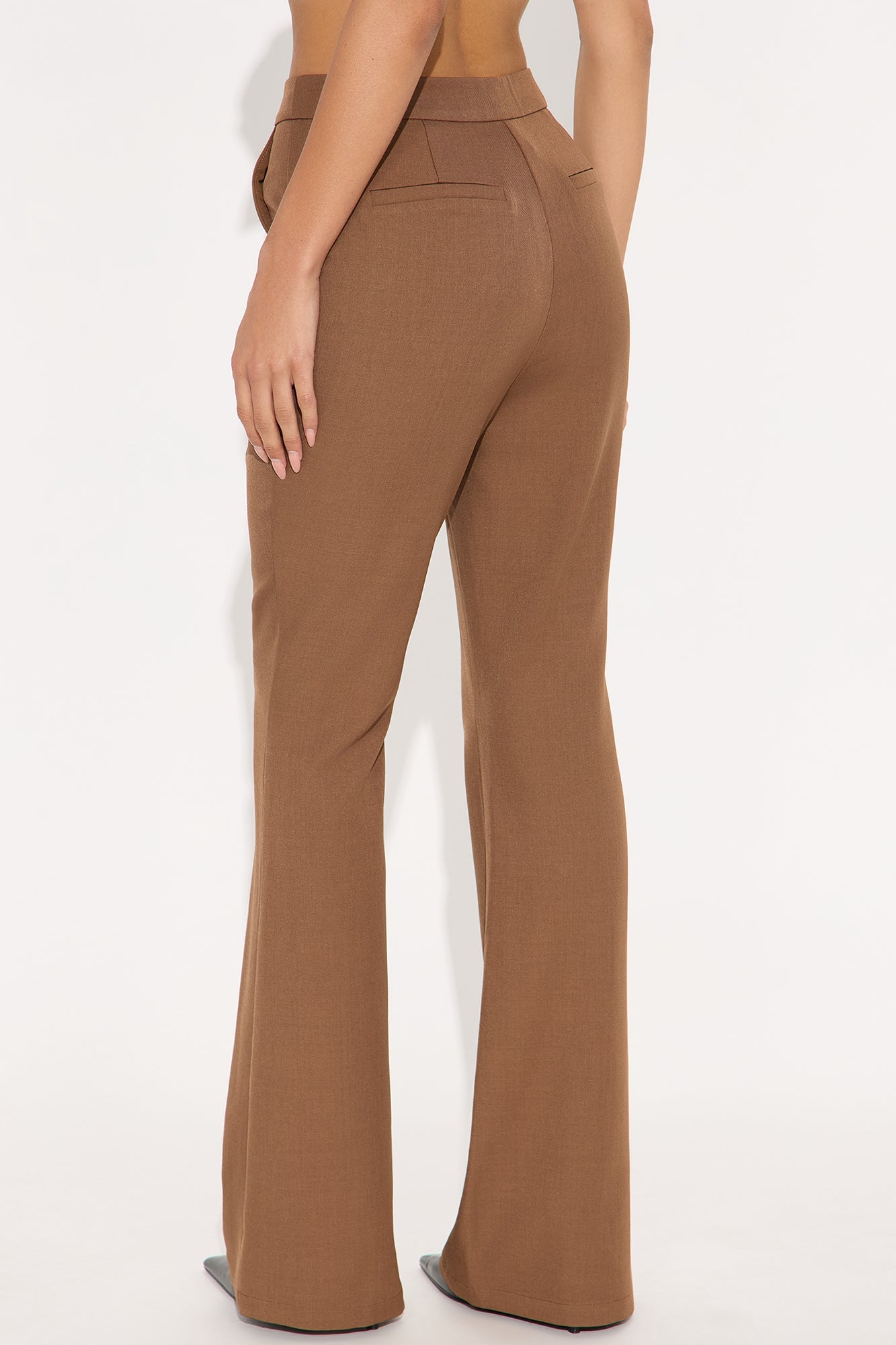 Octavia Flare Trouser Pant 33″ - Brown