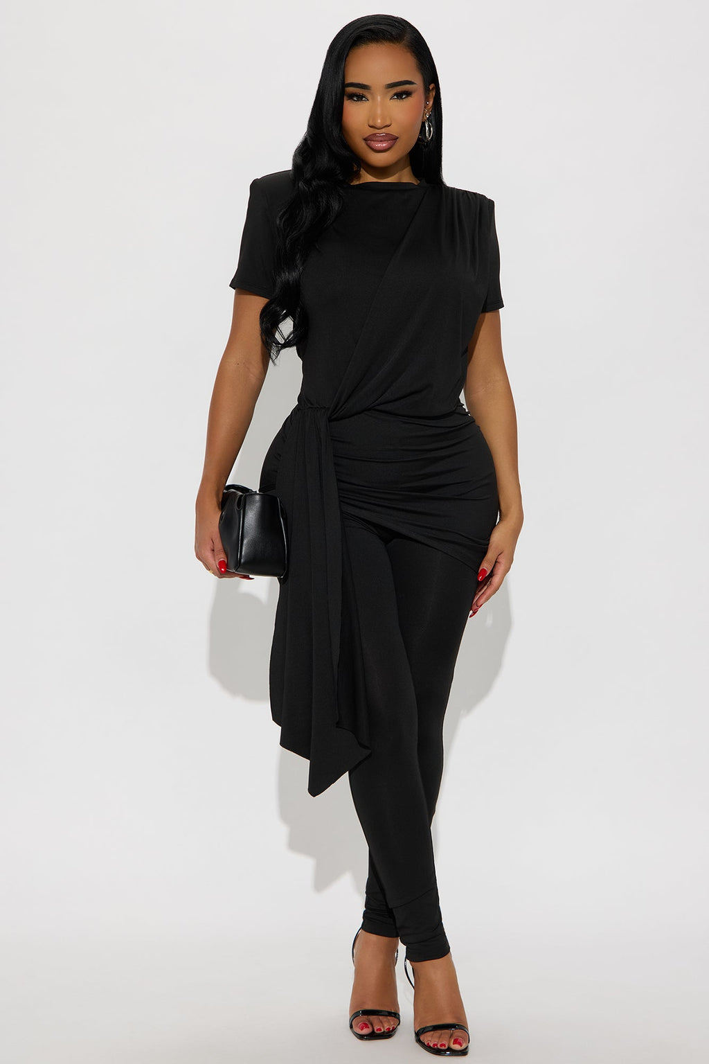 Crush Hour Skinny Leg Jumpsuit - Black