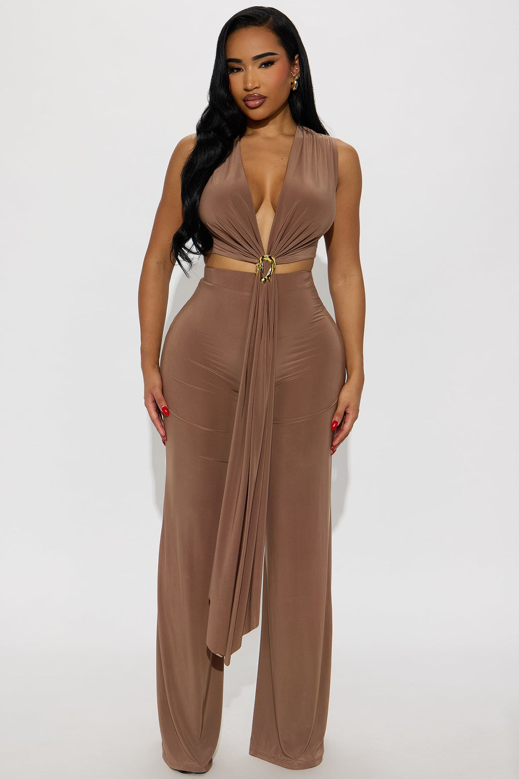 Goddess Hour Pant Set - Mocha 