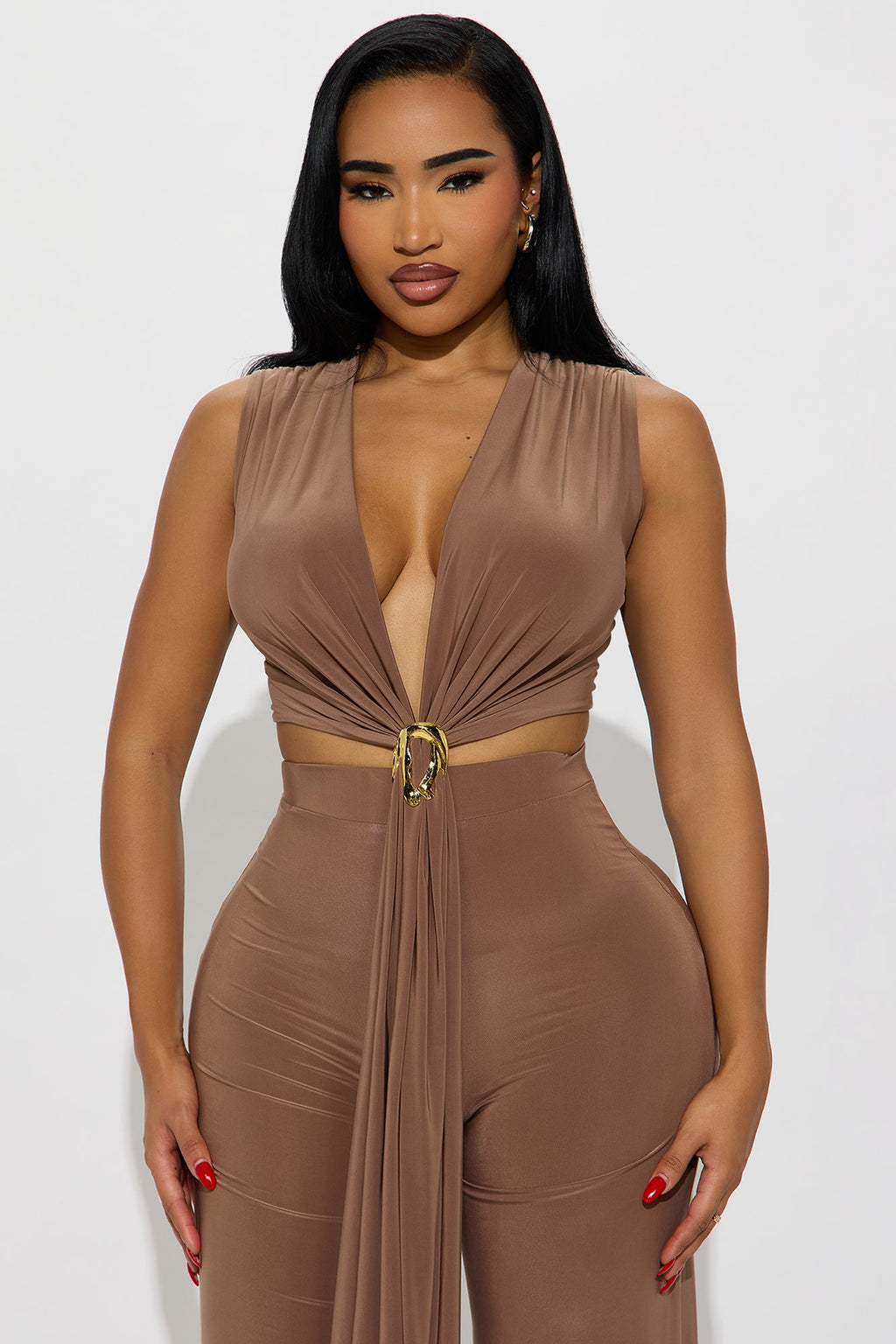 Goddess Hour Pant Set - Mocha 